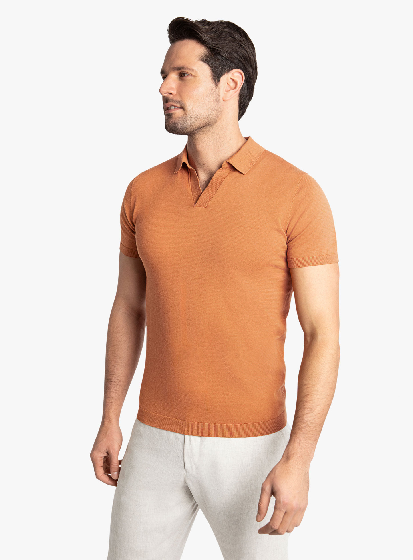 Asti Short Sleeve Rust Orange Polo