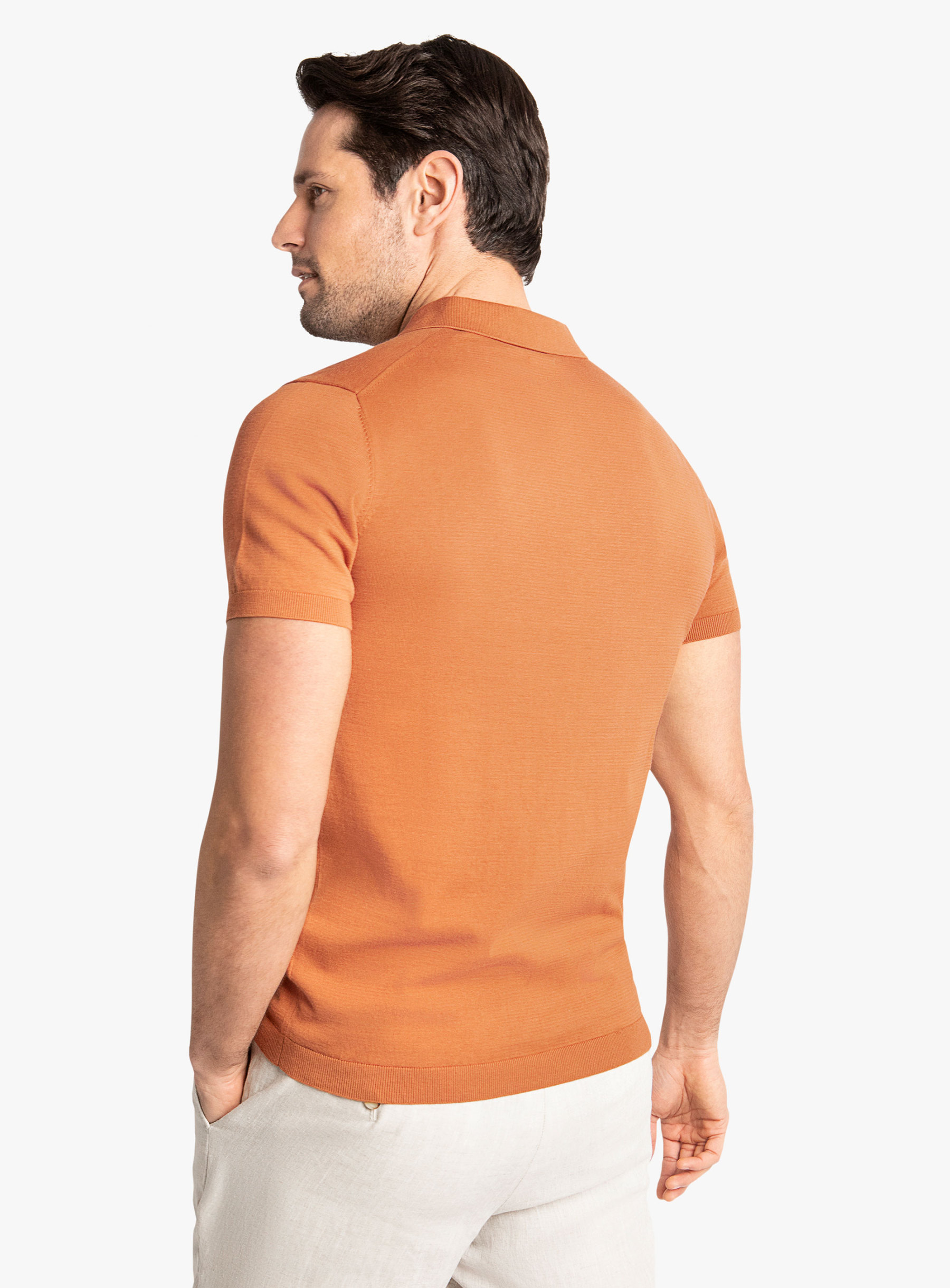 Asti Short Sleeve Rust Orange Polo