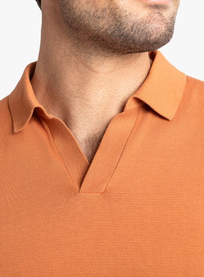 Asti Short Sleeve Rust Orange Polo