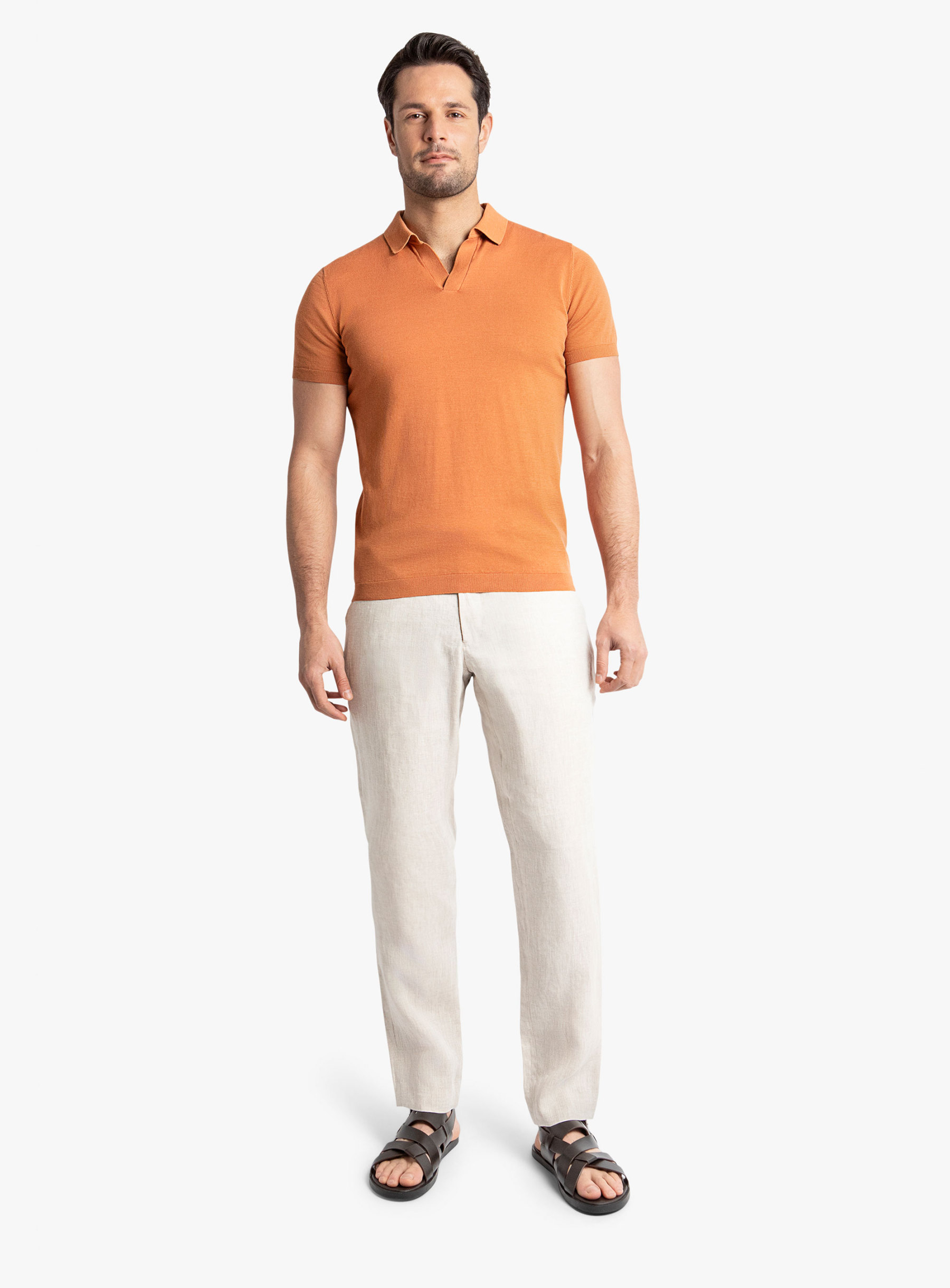 Asti Short Sleeve Rust Orange Polo