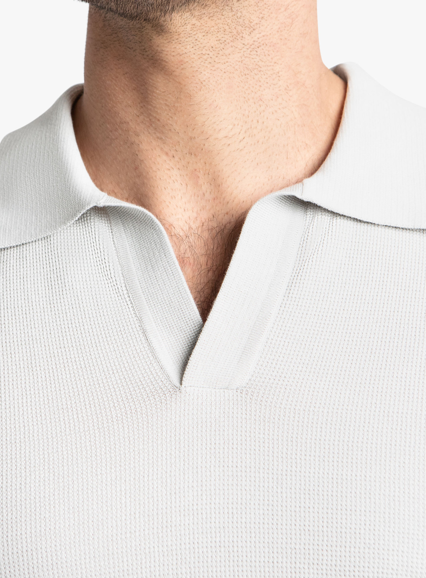 Enna Textured Short Sleeve Dove Polo