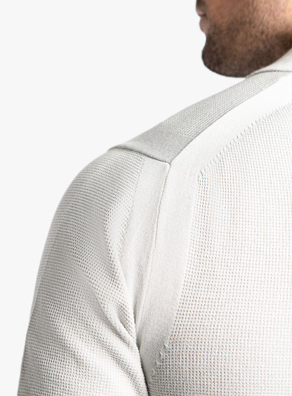 Enna Textured Short Sleeve Dove Polo