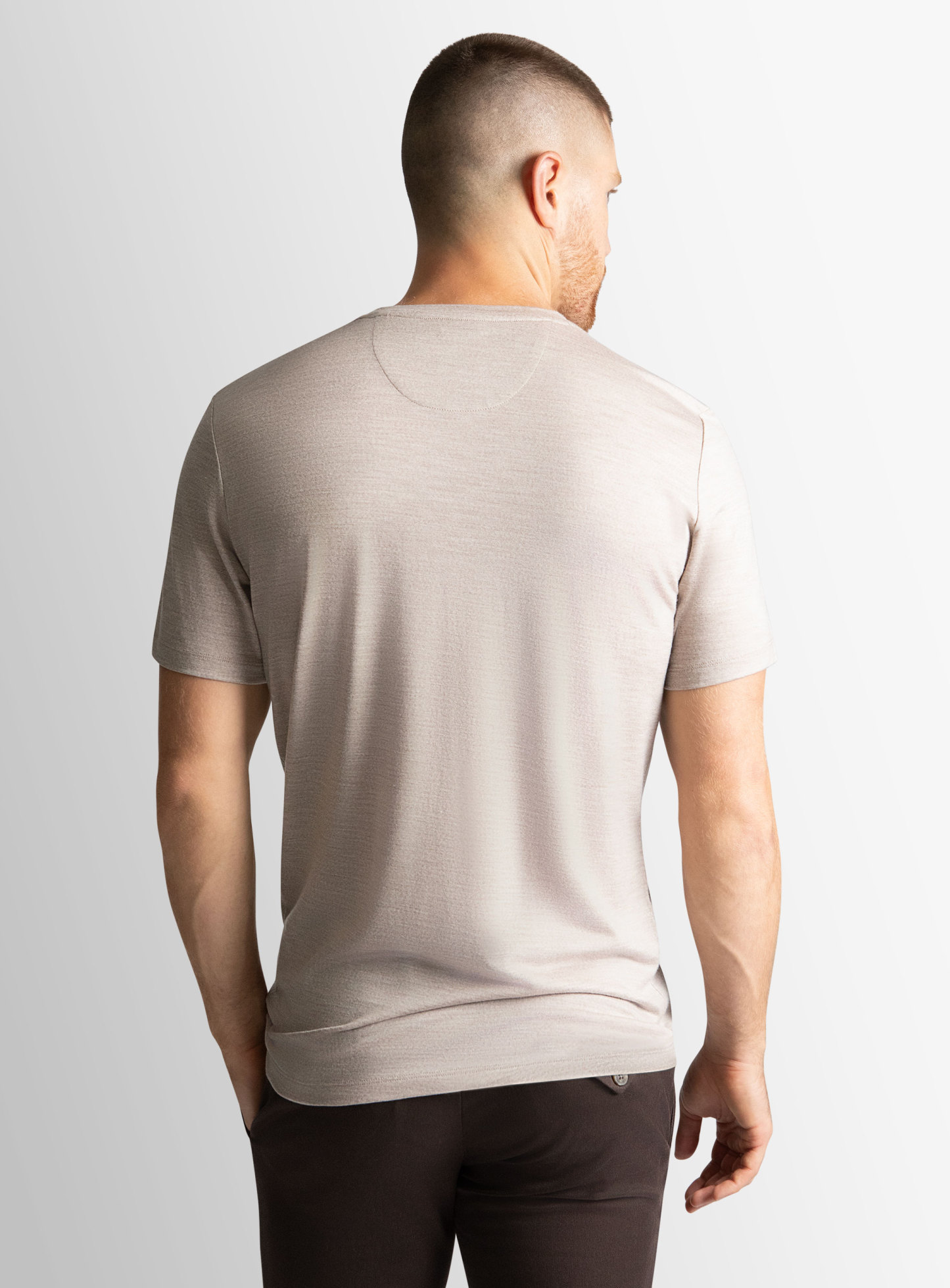 Merino Wool Beige Tee