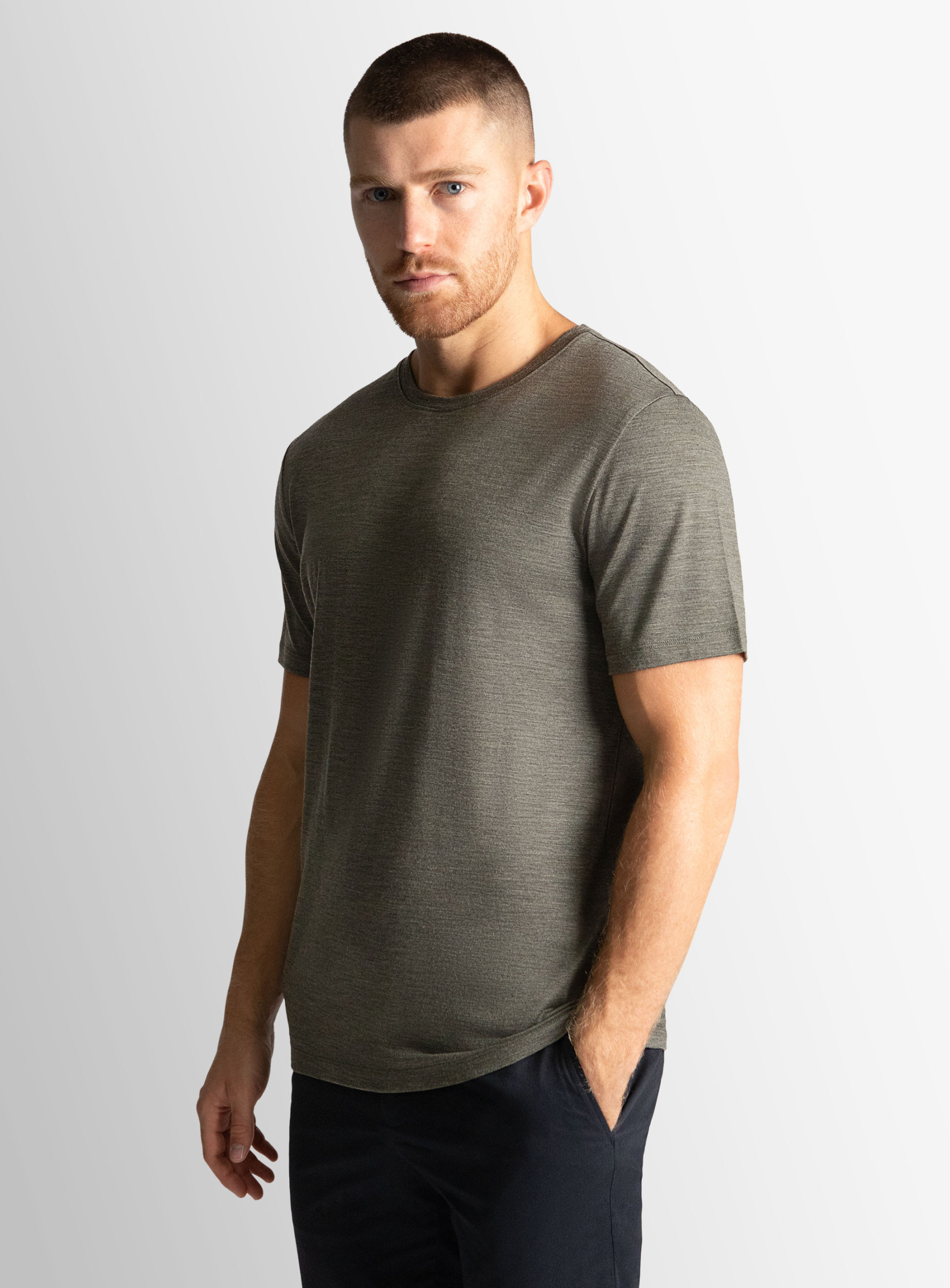 Merino Wool Sage Tee