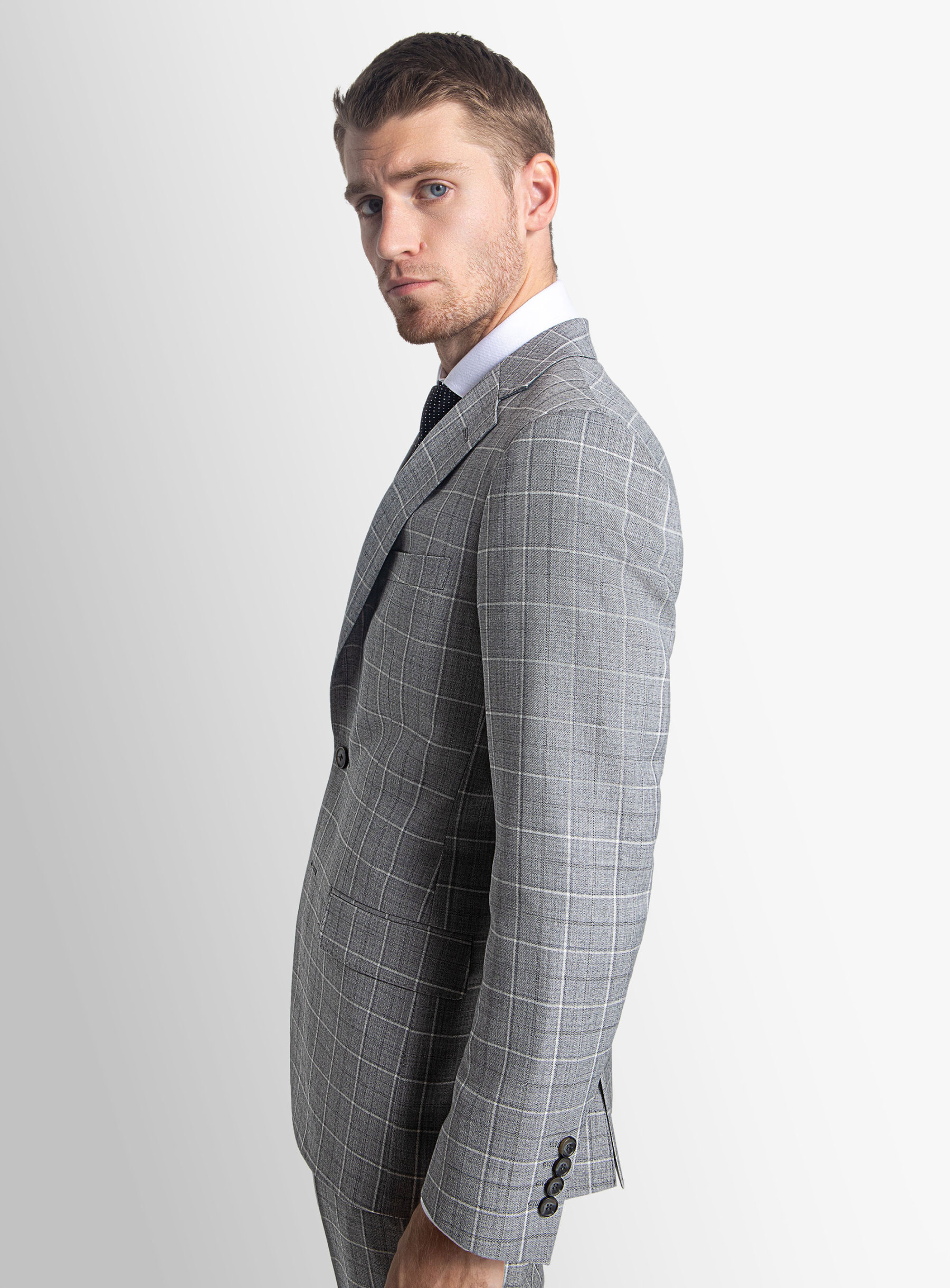 Giacomo Grey Plaid Suit