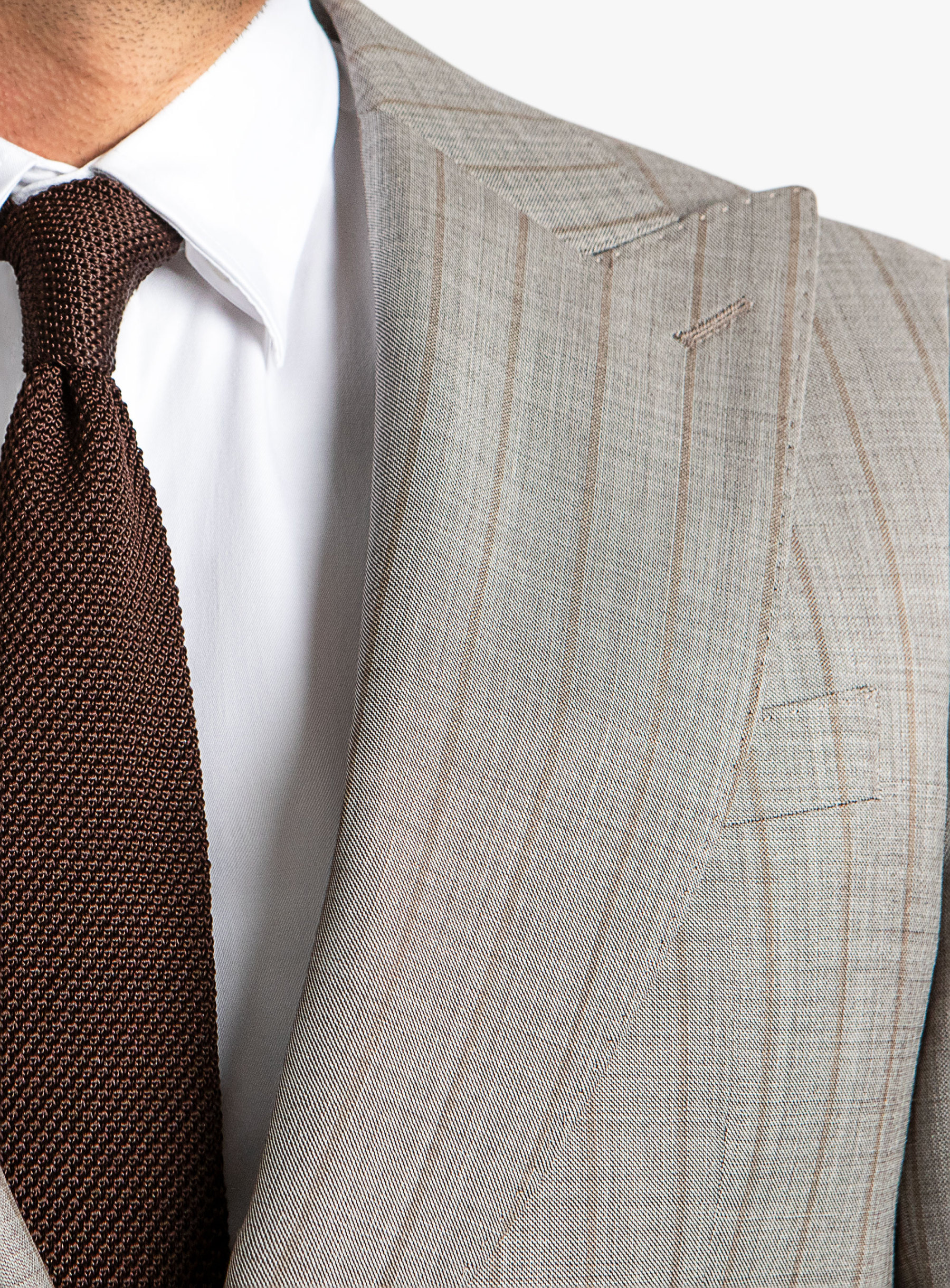Positano Taupe Pinstripe Suit
