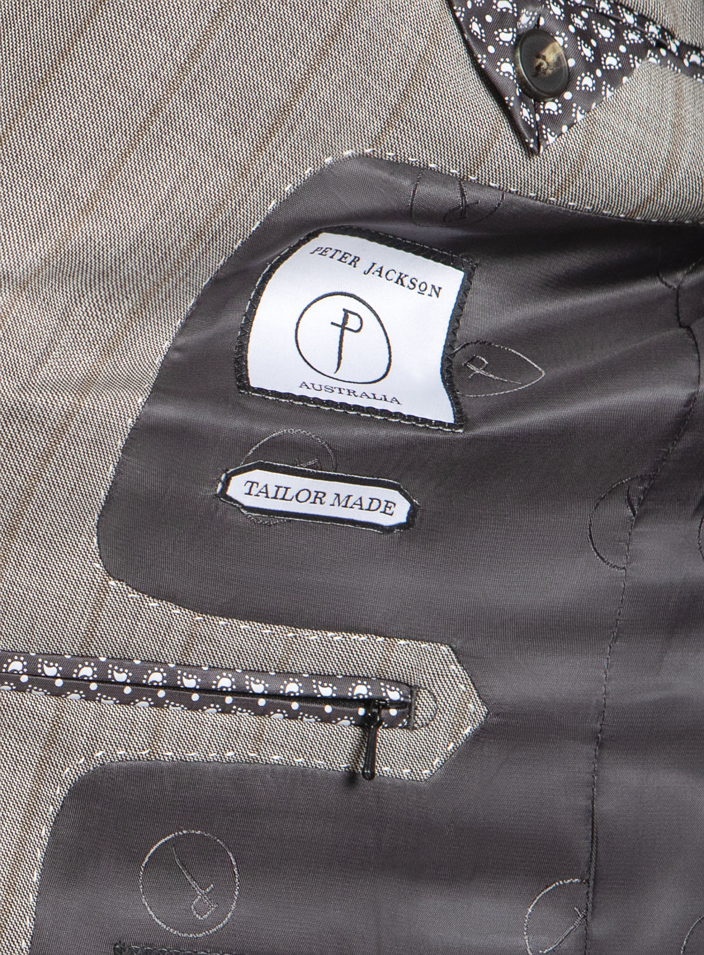Positano Taupe Pinstripe Suit