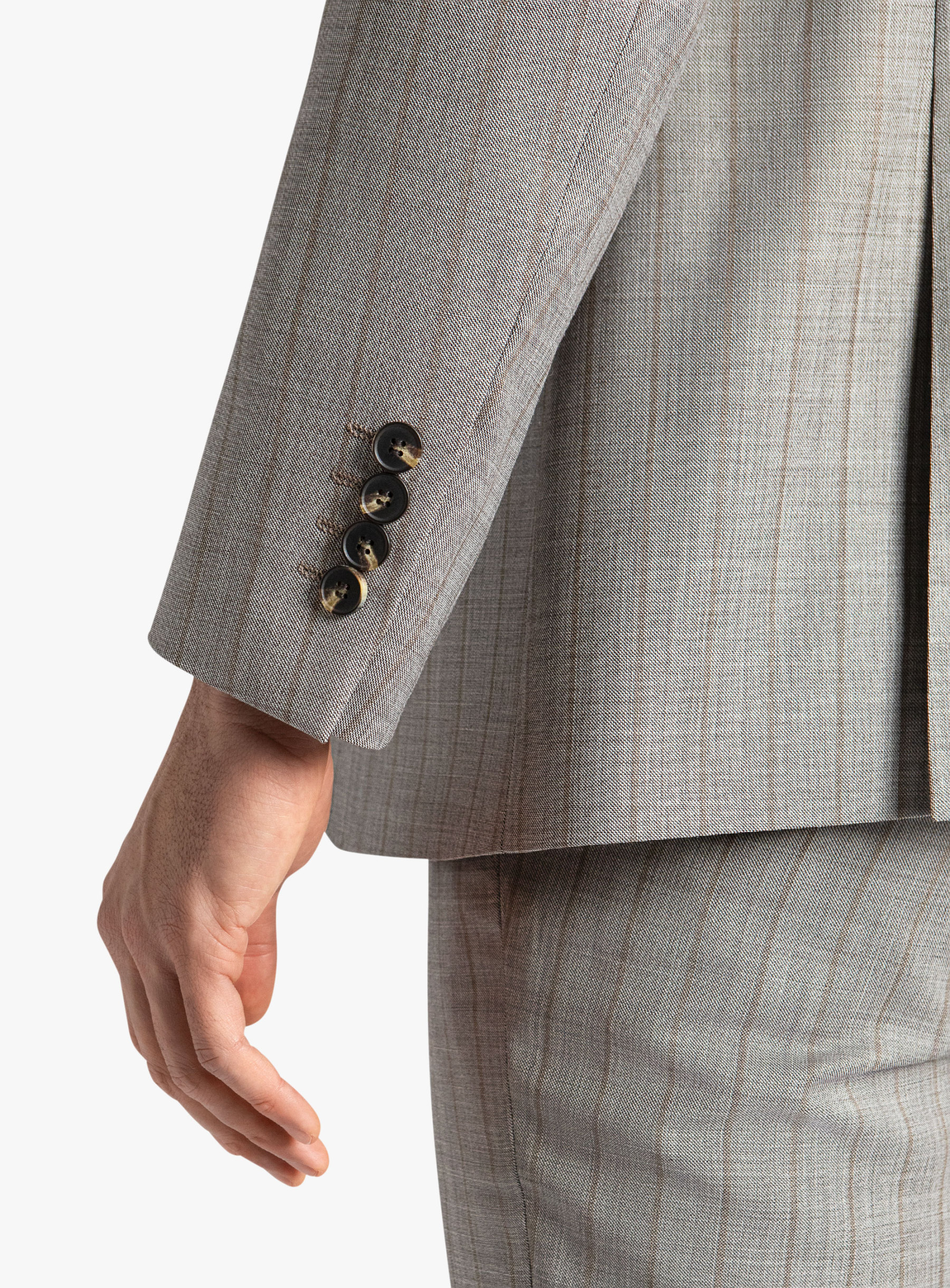 Positano Taupe Pinstripe Suit