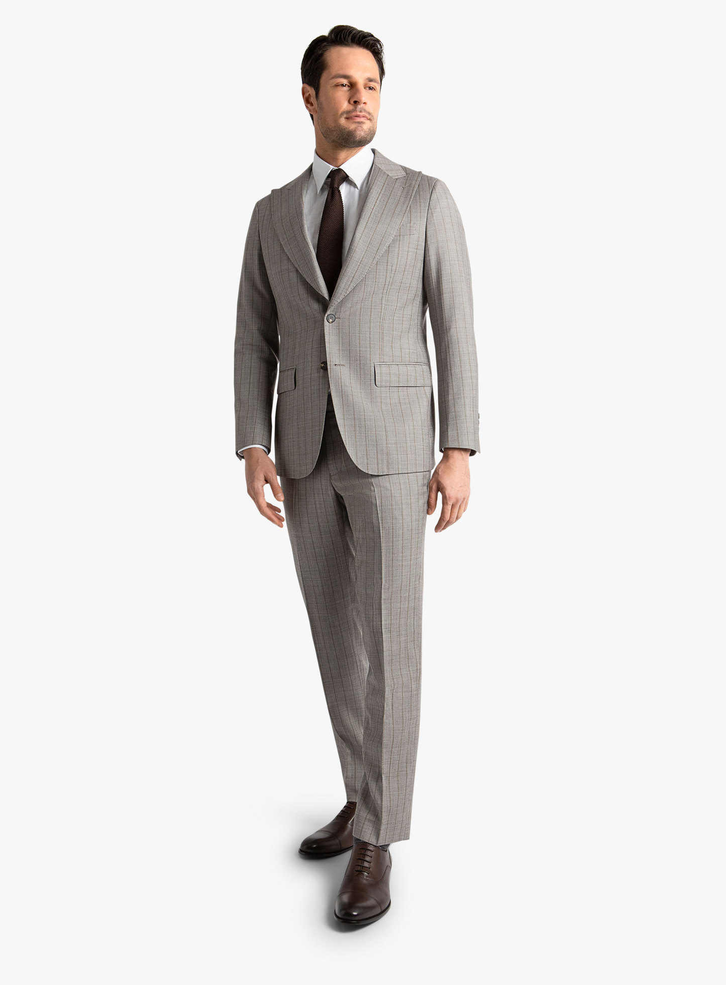 Positano Taupe Pinstripe Suit