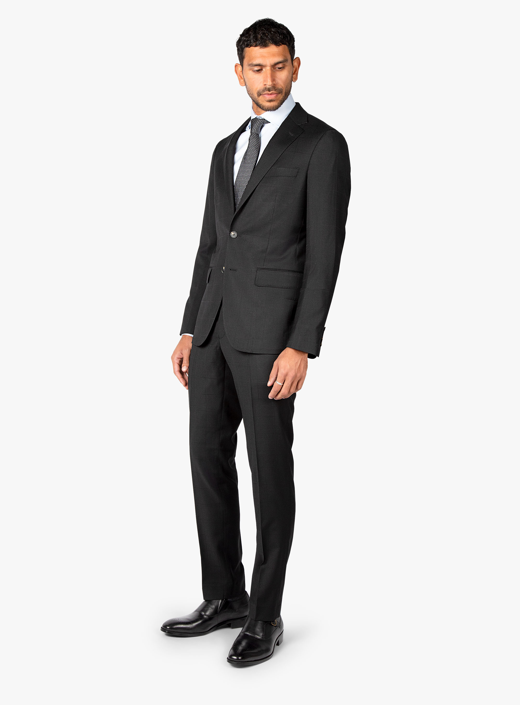 Furio Black Subtle Check Suit