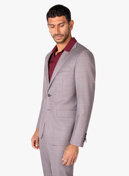 Antonio Plum Sharkskin Suit