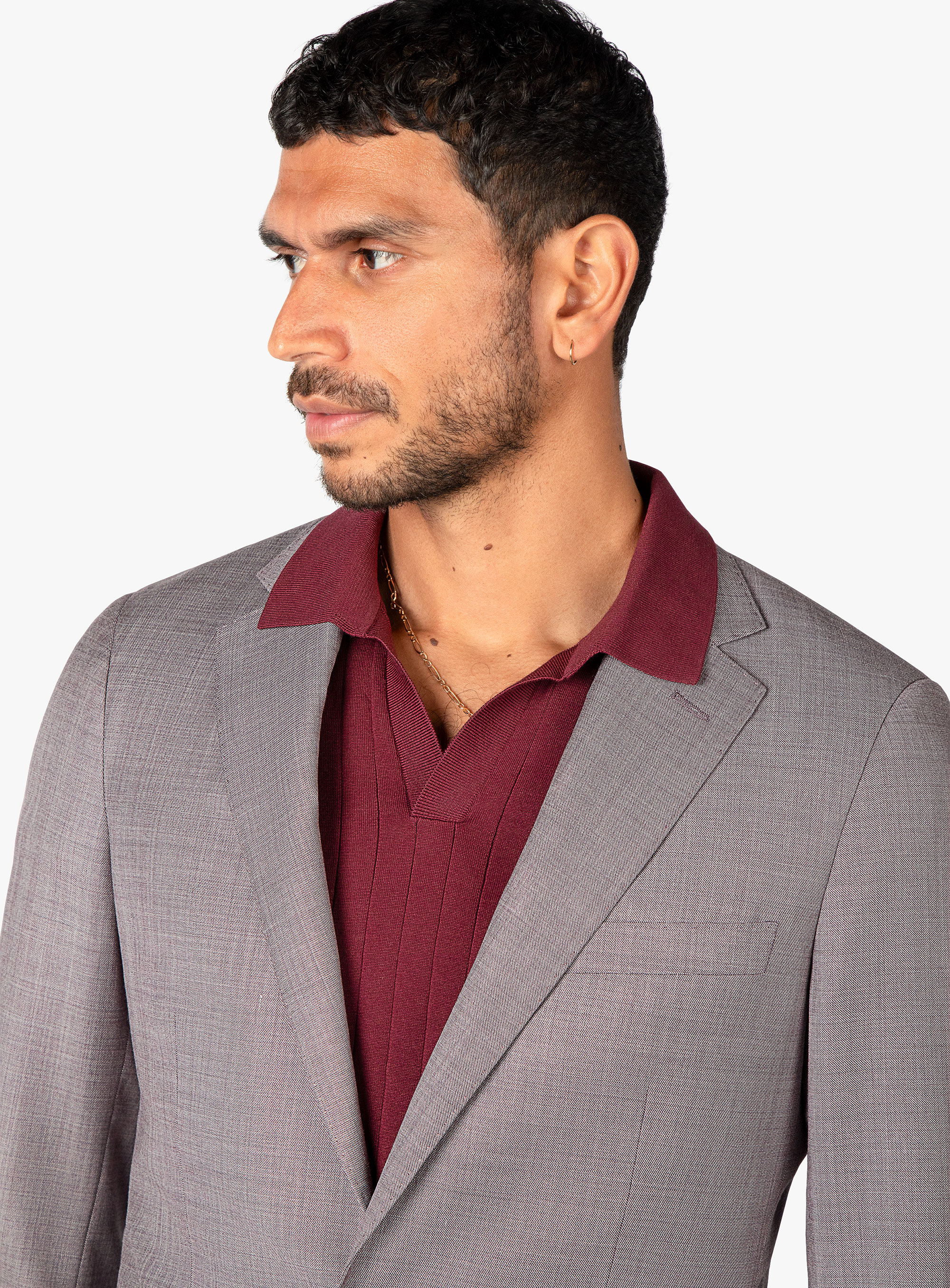 Antonio Plum Sharkskin Suit