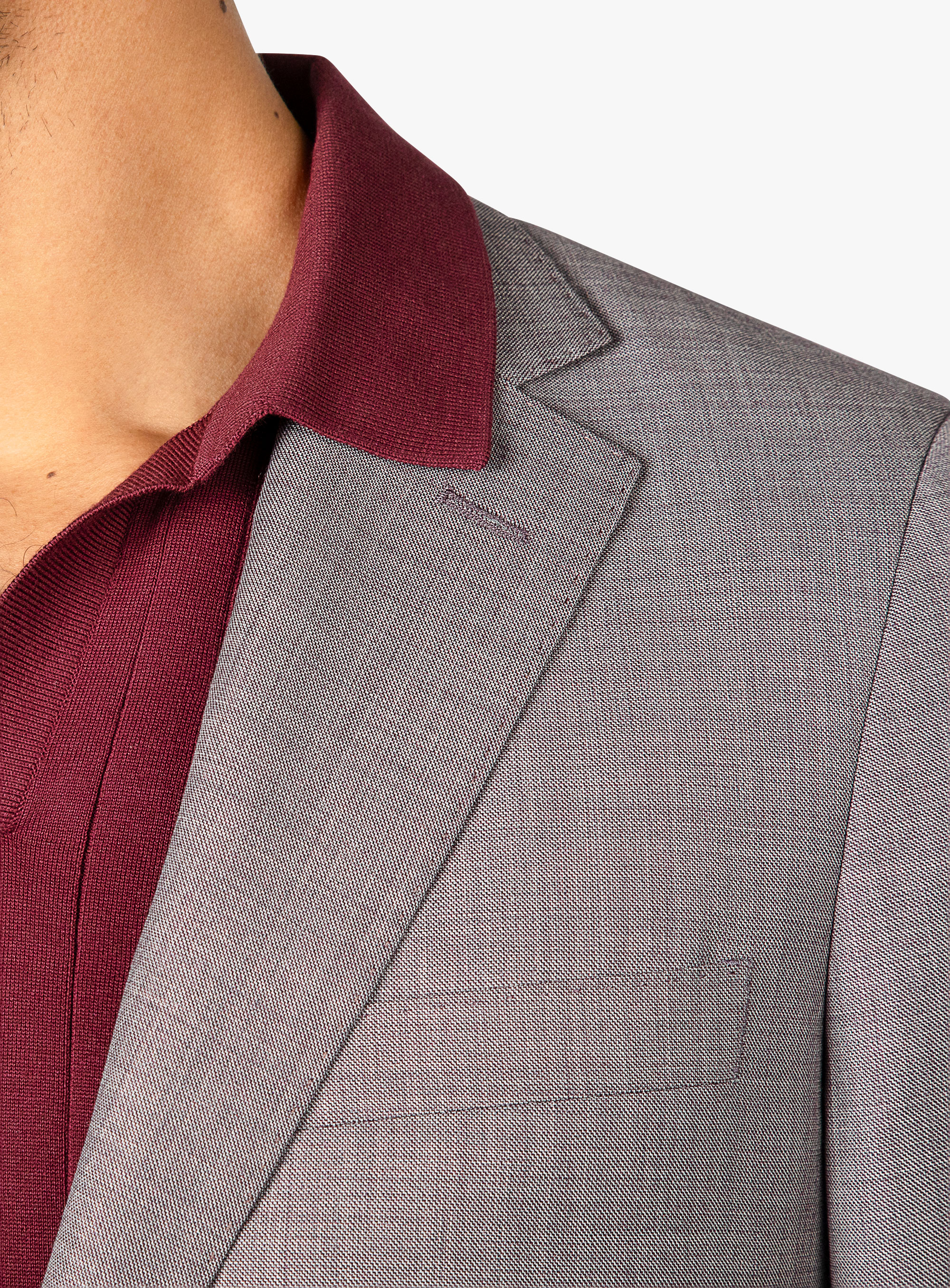 Antonio Plum Sharkskin Suit
