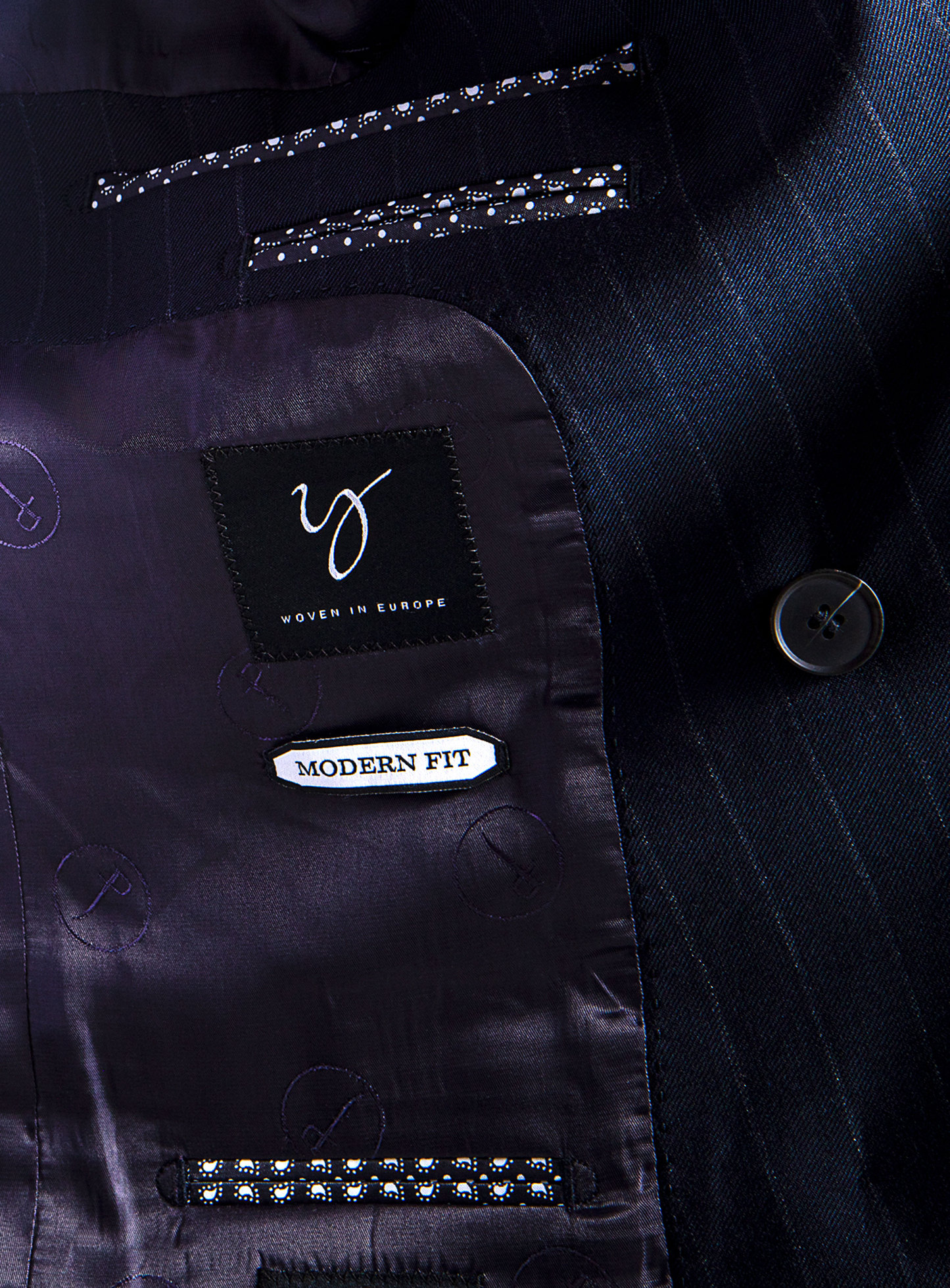 Furio Double Breast Navy Stripe Suit