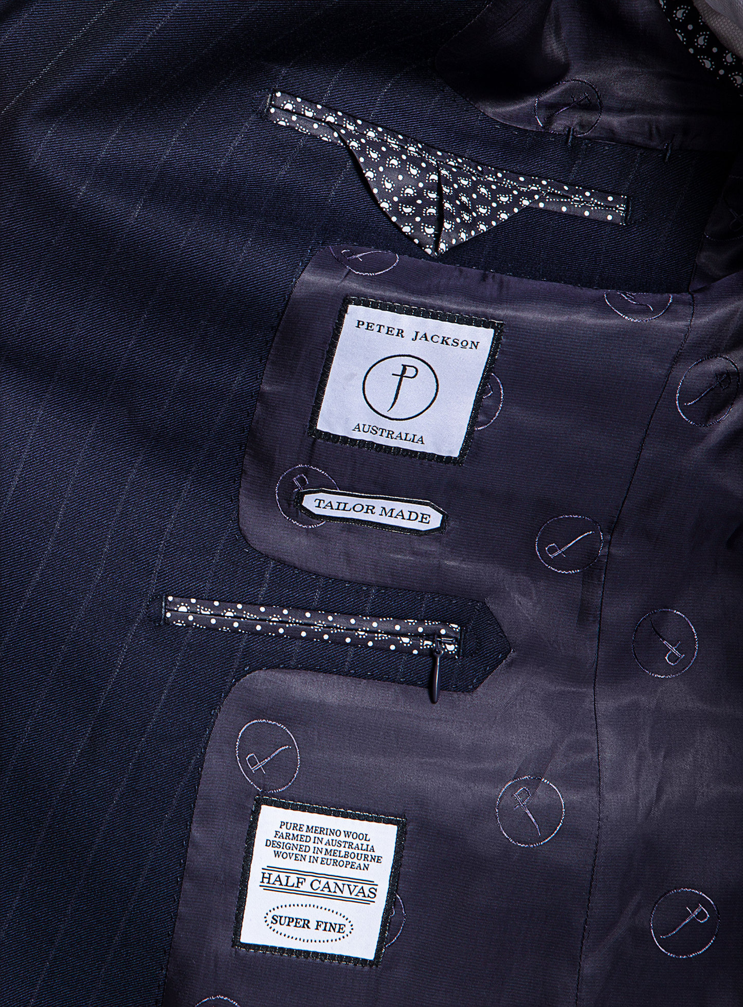 Furio Double Breast Navy Stripe Suit