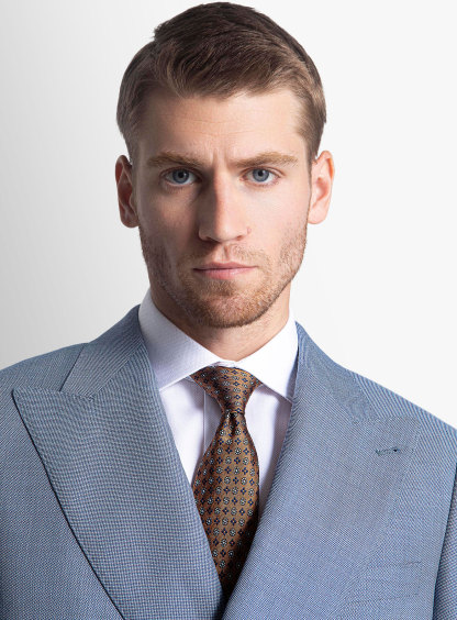 Tommaso Double Breasted Sky Suit