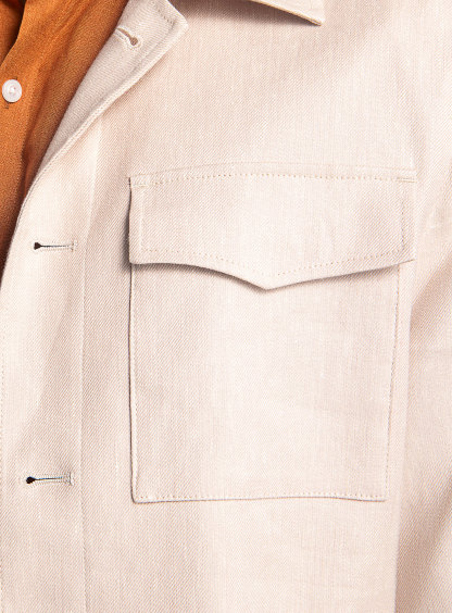 Orlando Taupe Linen Twill Jacket
