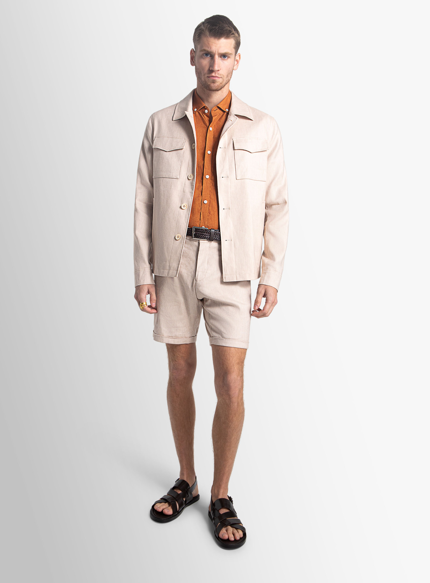 Orlando Taupe Linen Twill Jacket