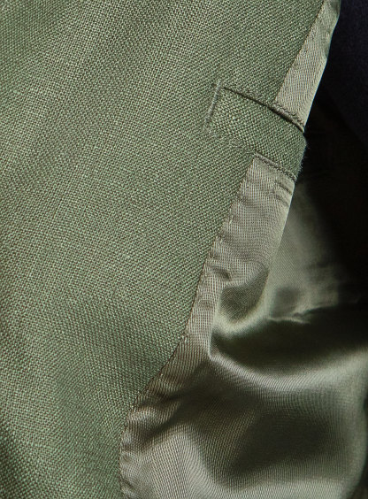 Oia Linen Green Jacket