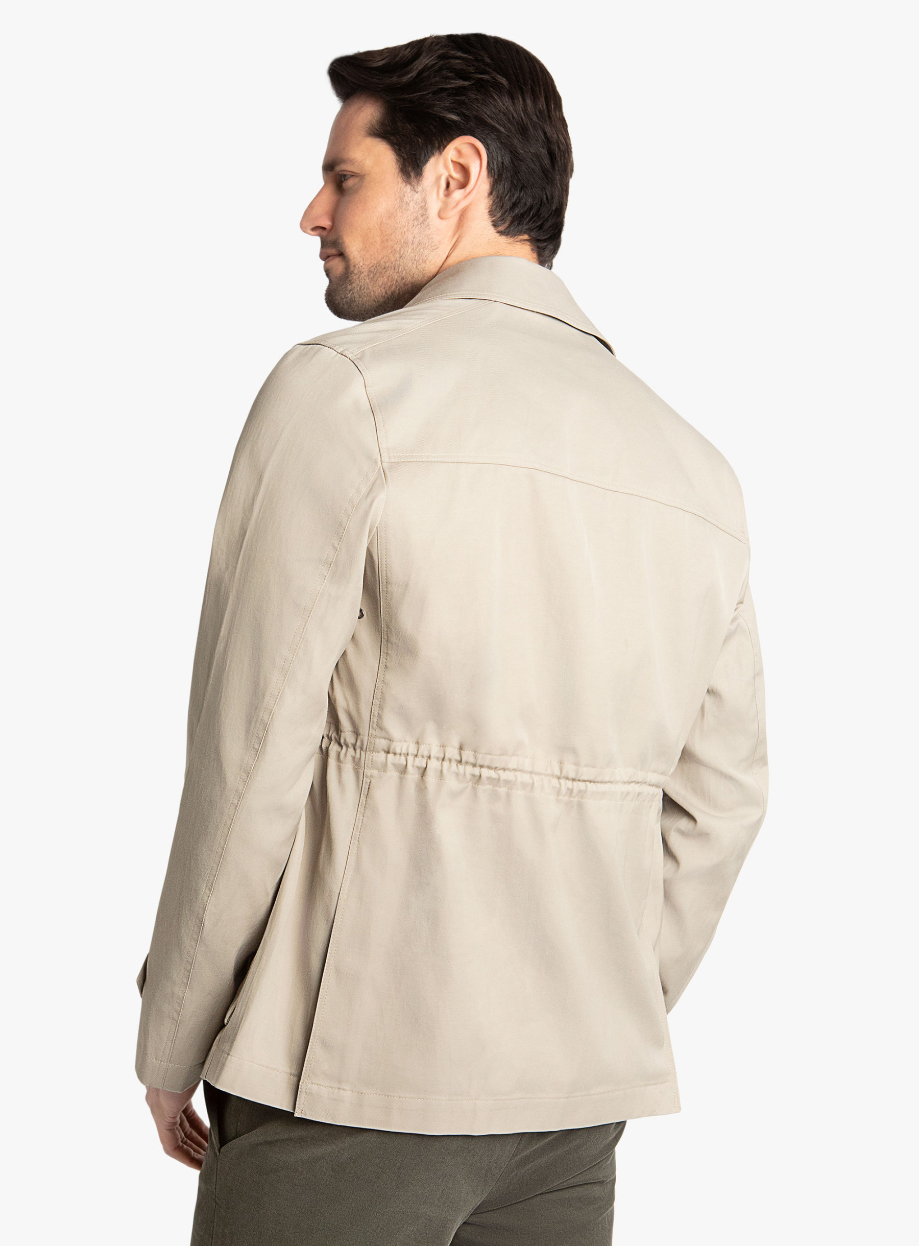 Genoa Taupe Technical Twill Field Jacket