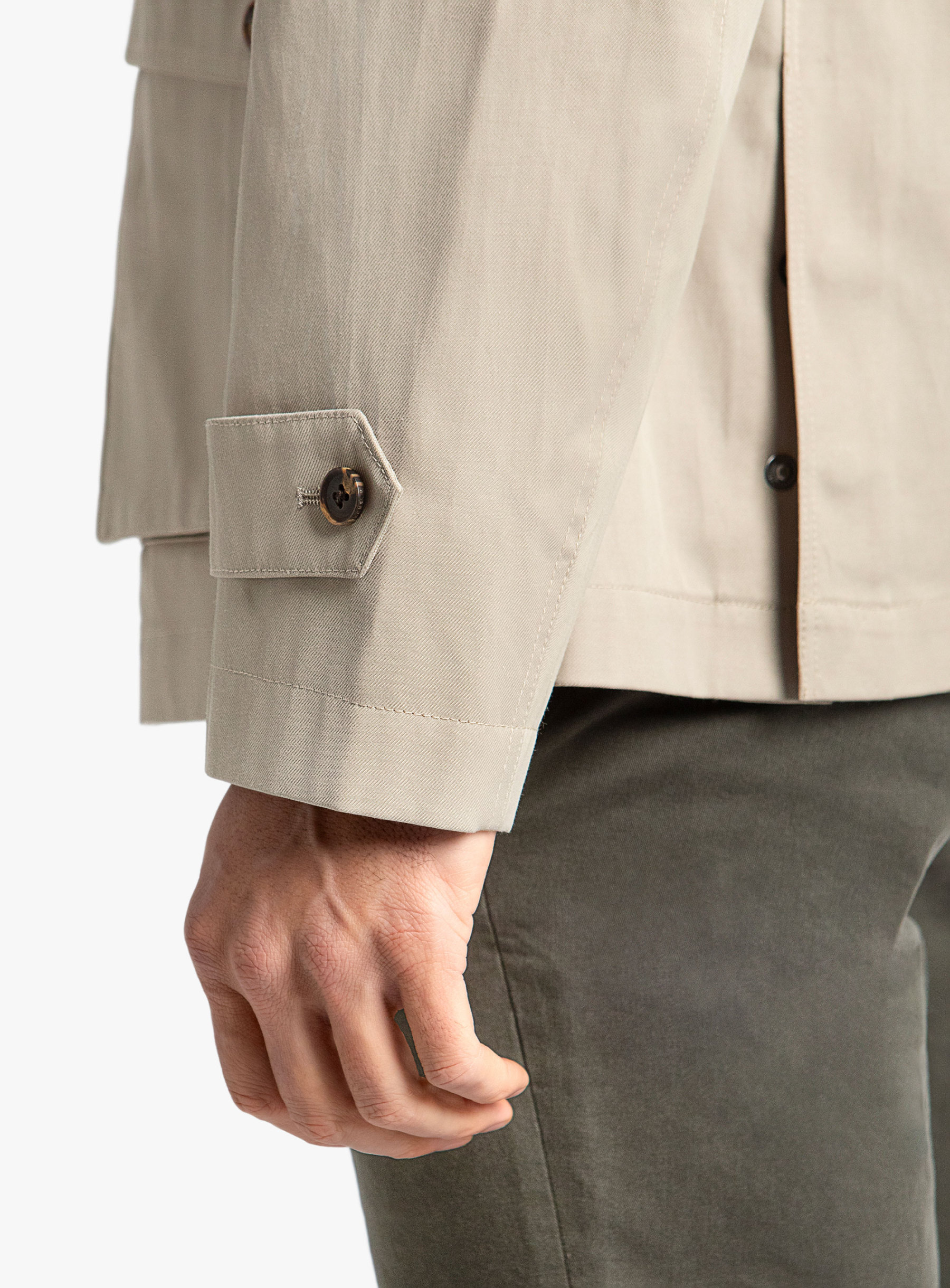 Genoa Taupe Technical Twill Field Jacket