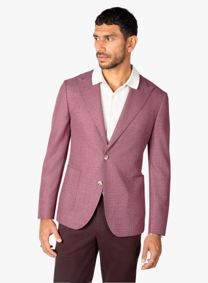 Picciano Plum Milled Basketweave Jacket
