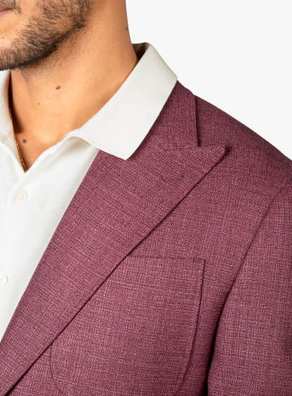 Picciano Plum Milled Basketweave Jacket
