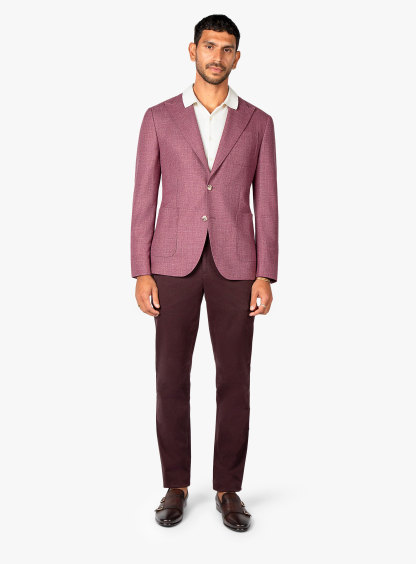 Picciano Plum Milled Basketweave Jacket