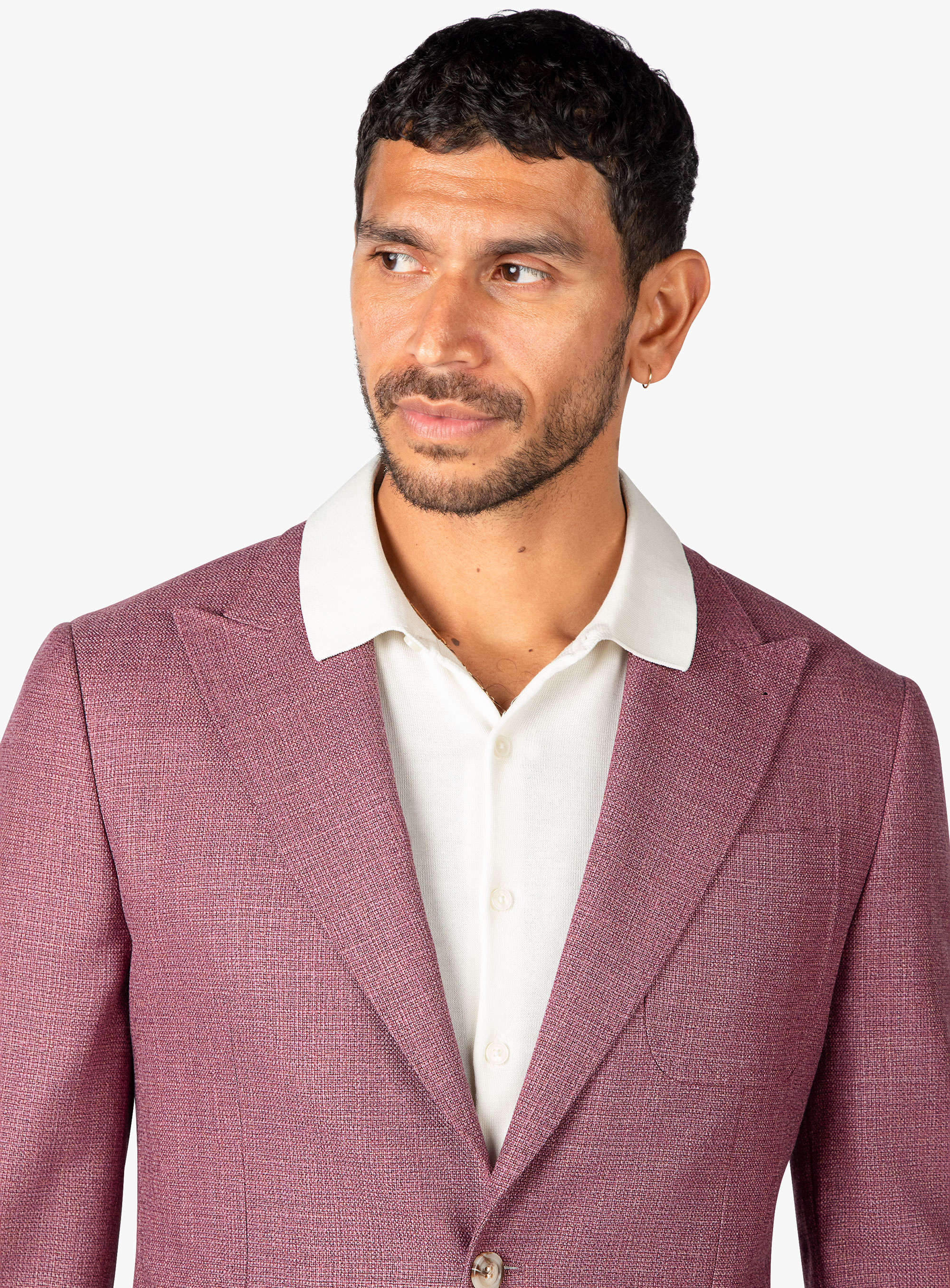 Picciano Plum Milled Basketweave Jacket