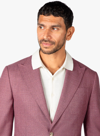 Picciano Plum Milled Basketweave Jacket