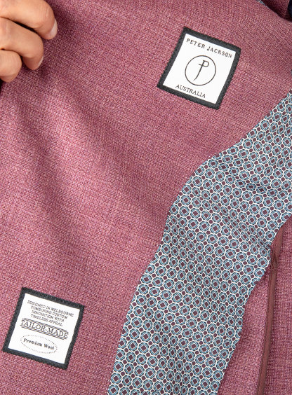 Picciano Plum Milled Basketweave Jacket
