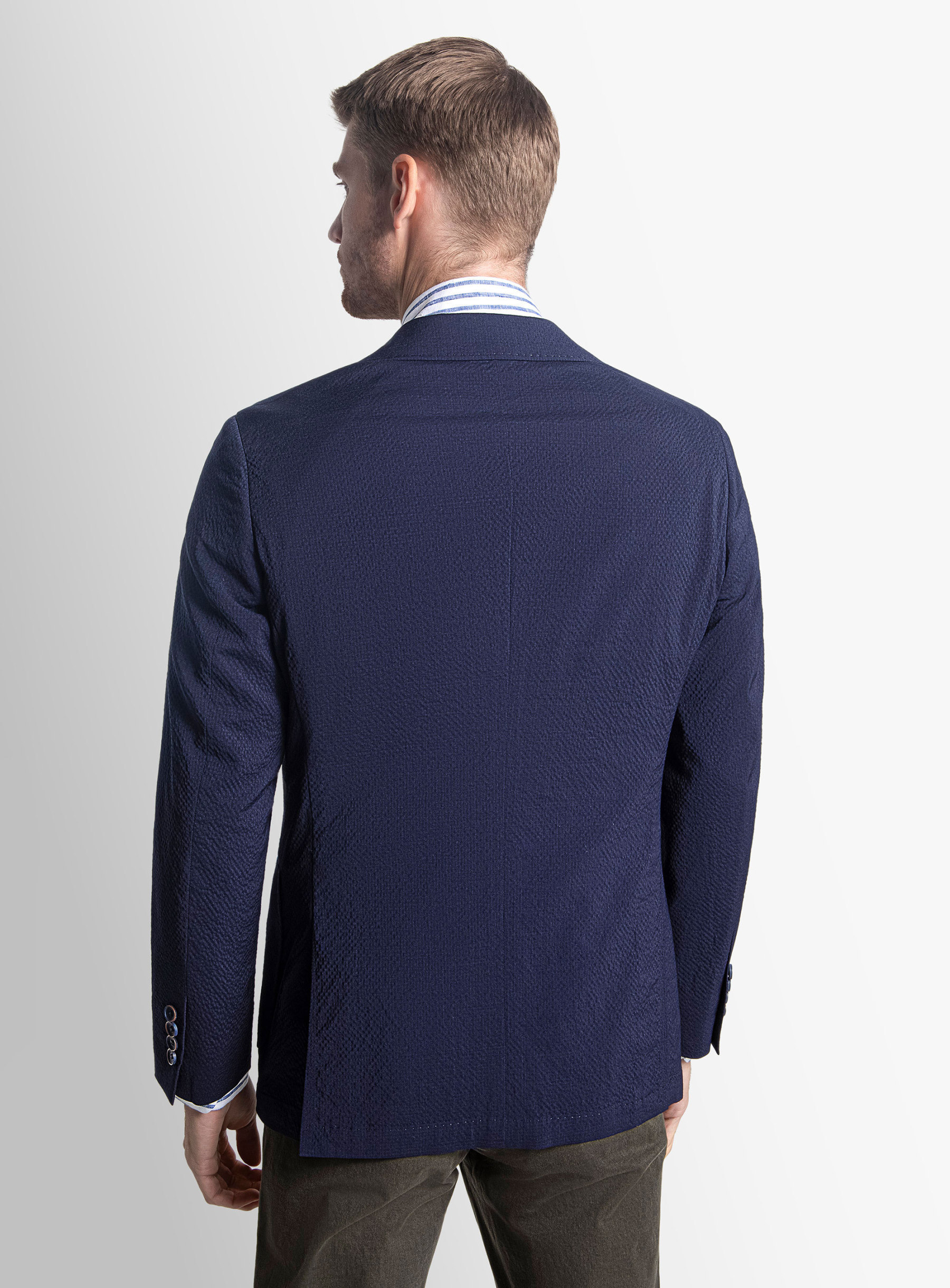 Varese Navy Seersucker Jacket