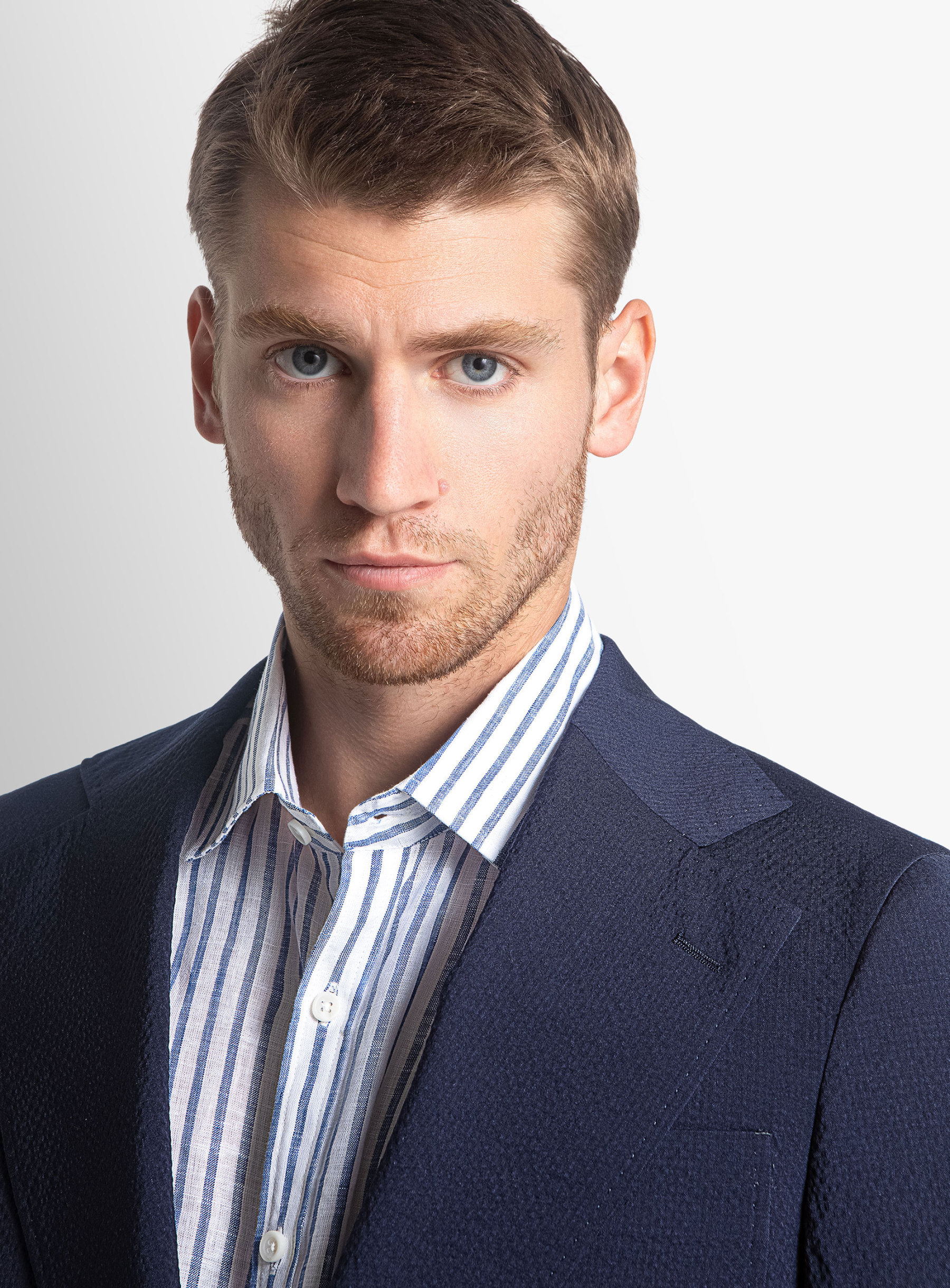 Varese Navy Seersucker Jacket