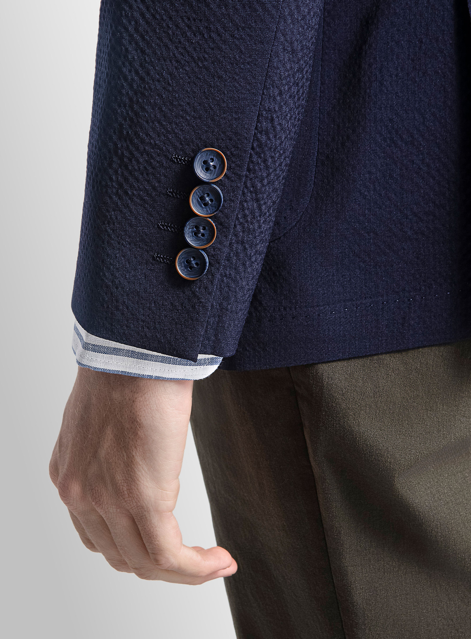 Varese Navy Seersucker Jacket