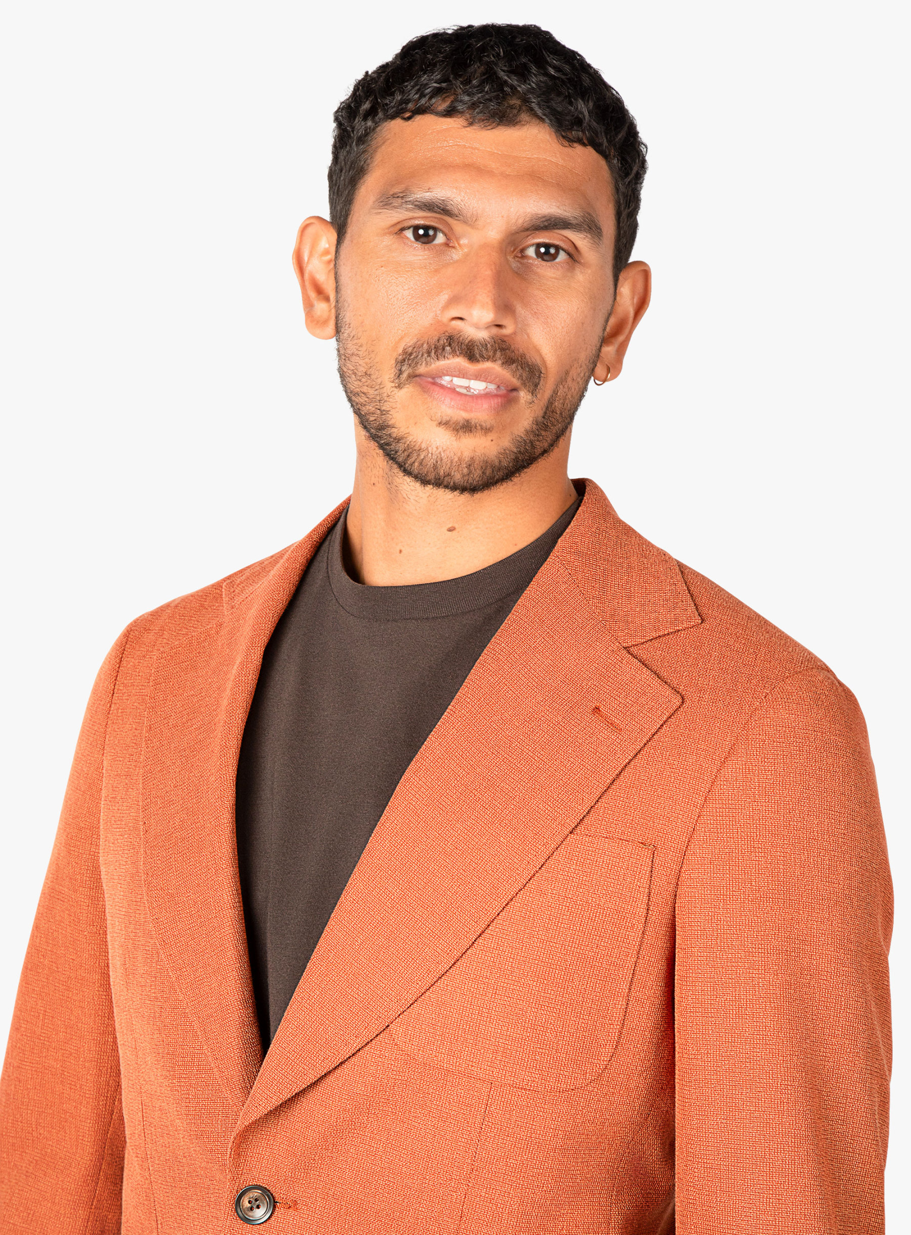 Varese Burnt Orange Basketweave Jacket