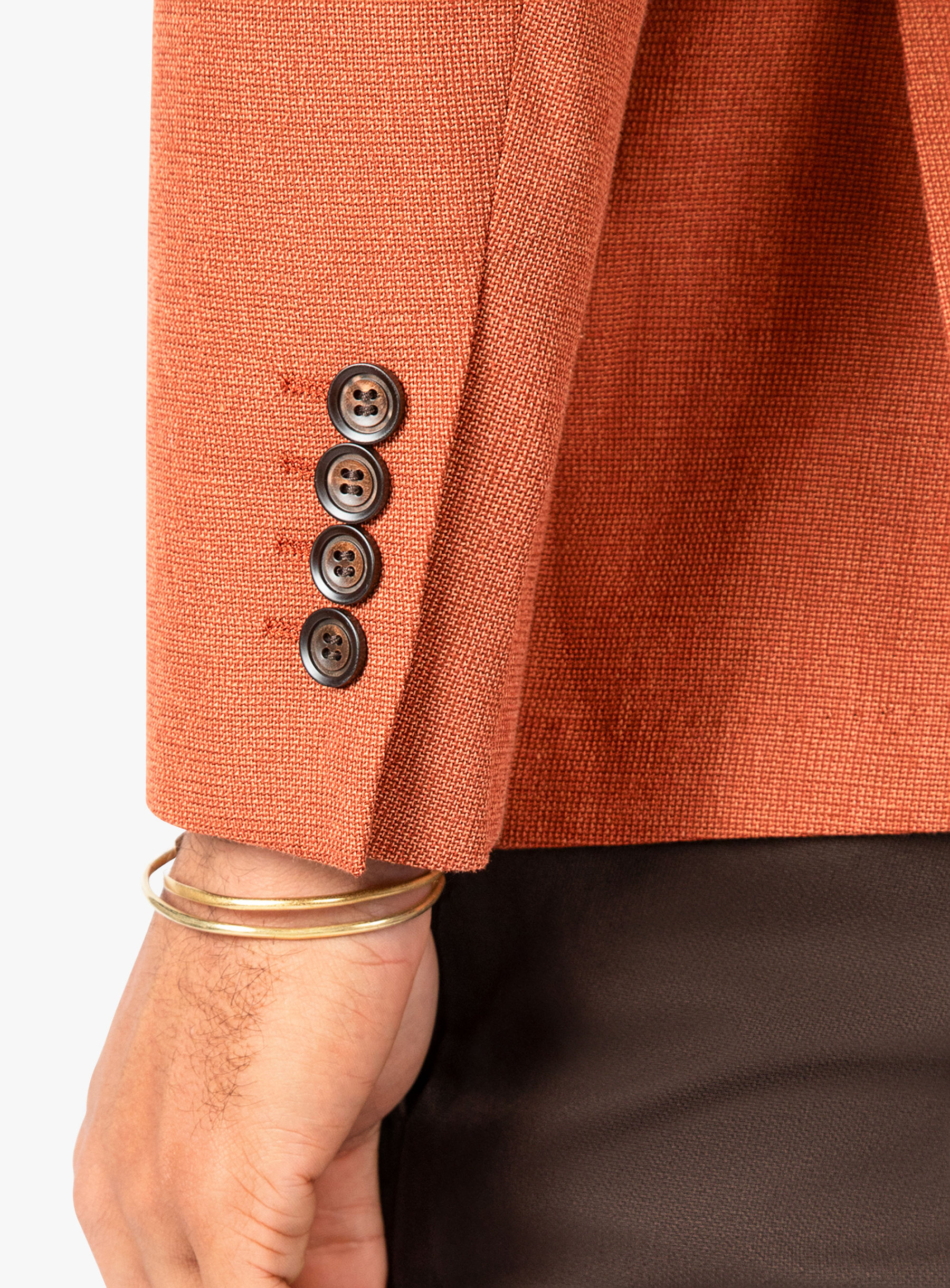 Varese Burnt Orange Basketweave Jacket