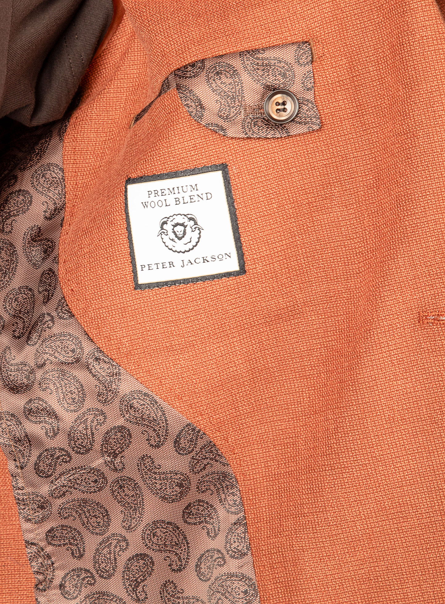 Varese Burnt Orange Basketweave Jacket