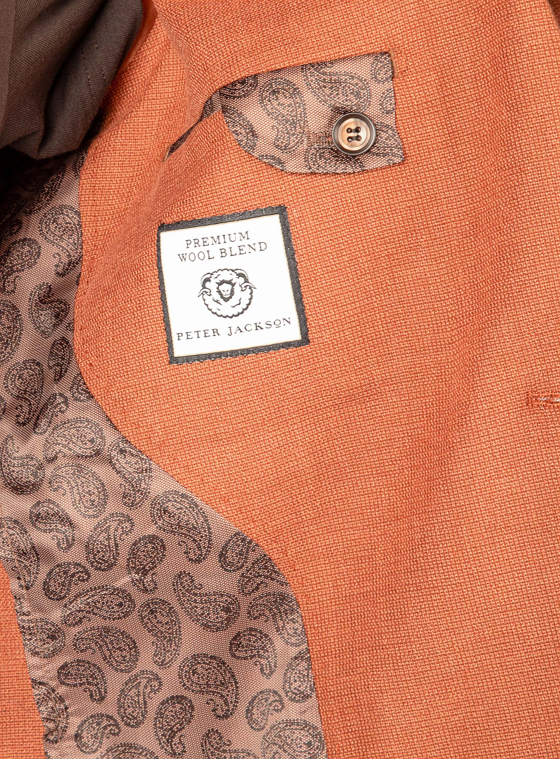 Varese Burnt Orange Basketweave Jacket