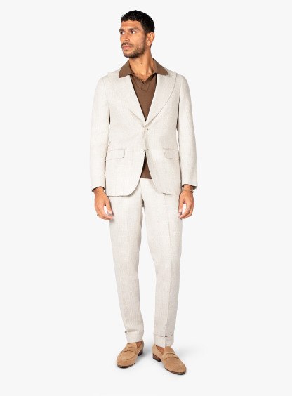 Positano Taupe Plaid Jacket