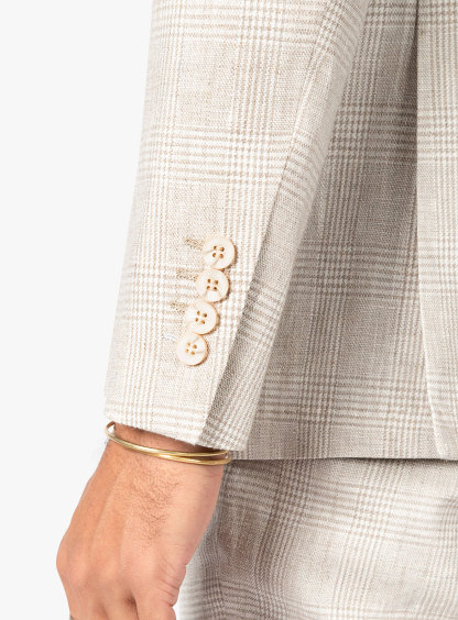Positano Taupe Plaid Jacket