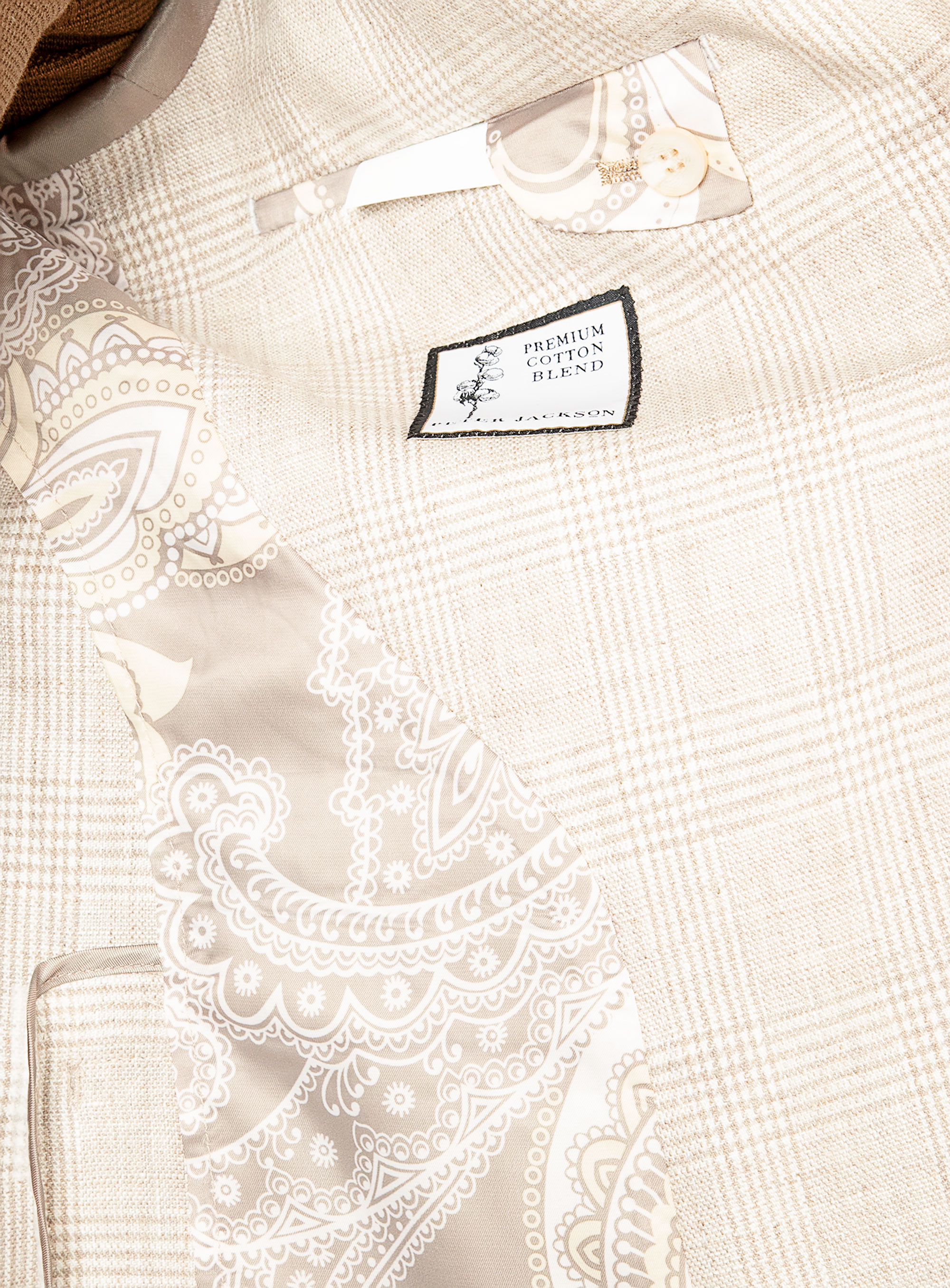 Positano Taupe Plaid Jacket