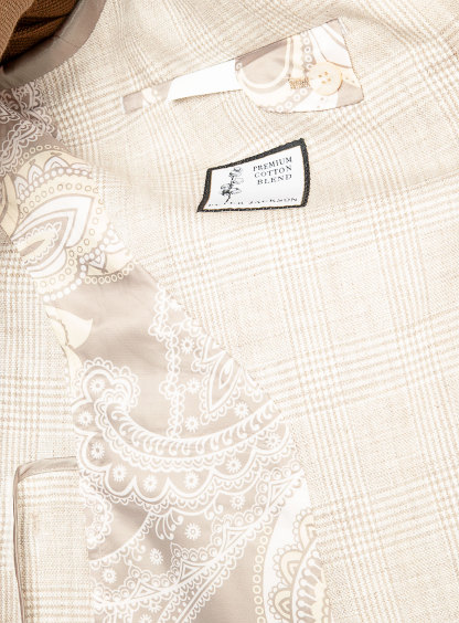 Positano Taupe Plaid Jacket