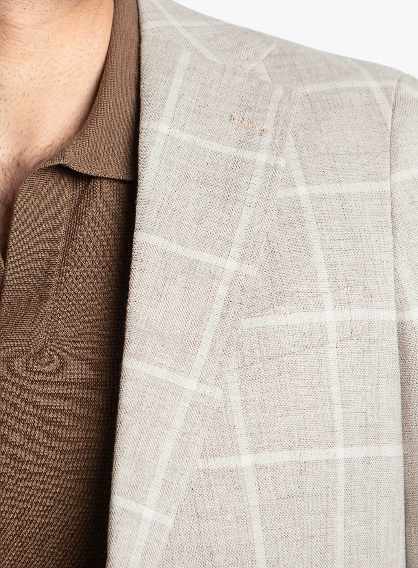 Vicenzo Oat Plaid Jacket