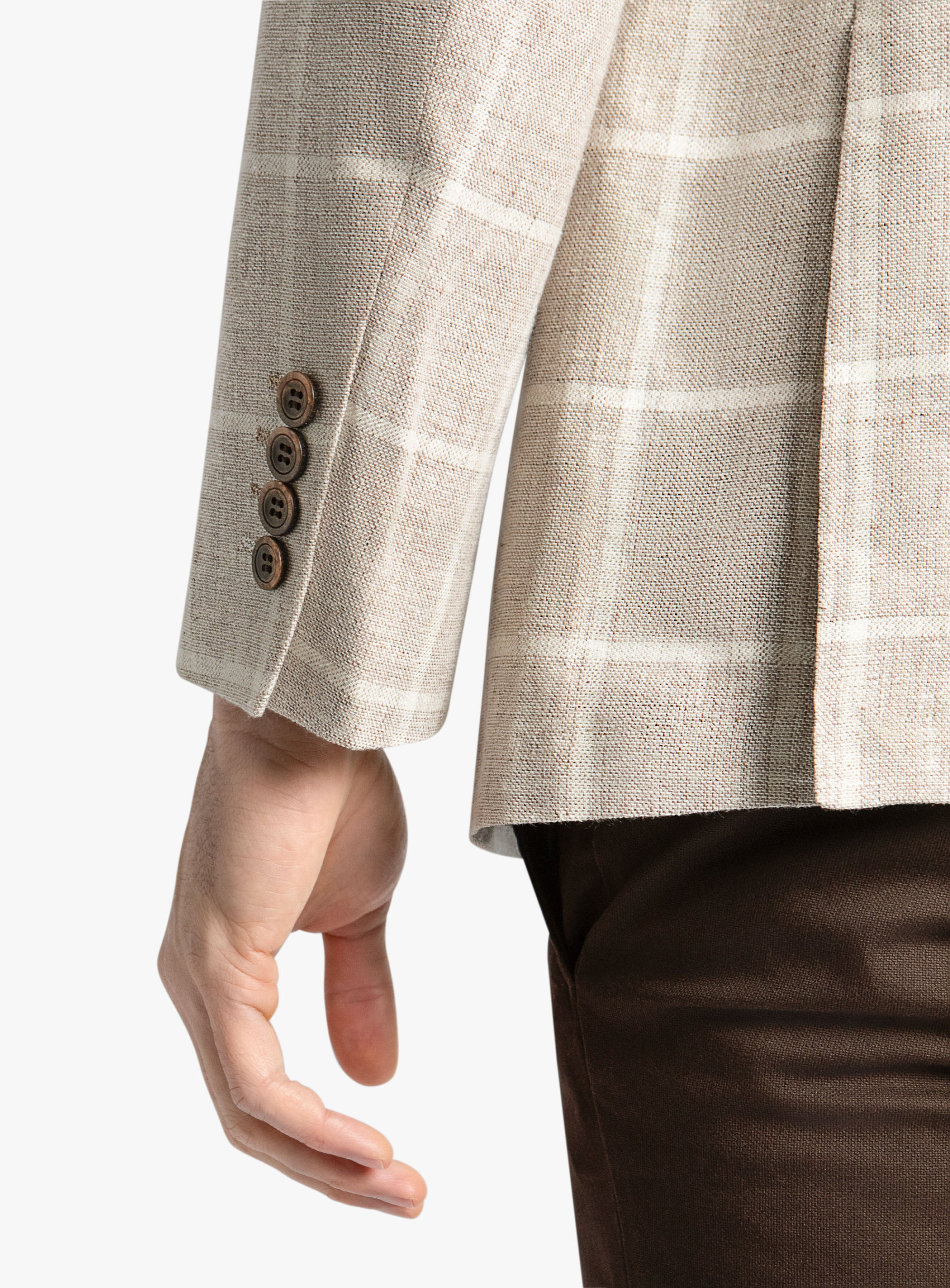Vicenzo Oat Plaid Jacket