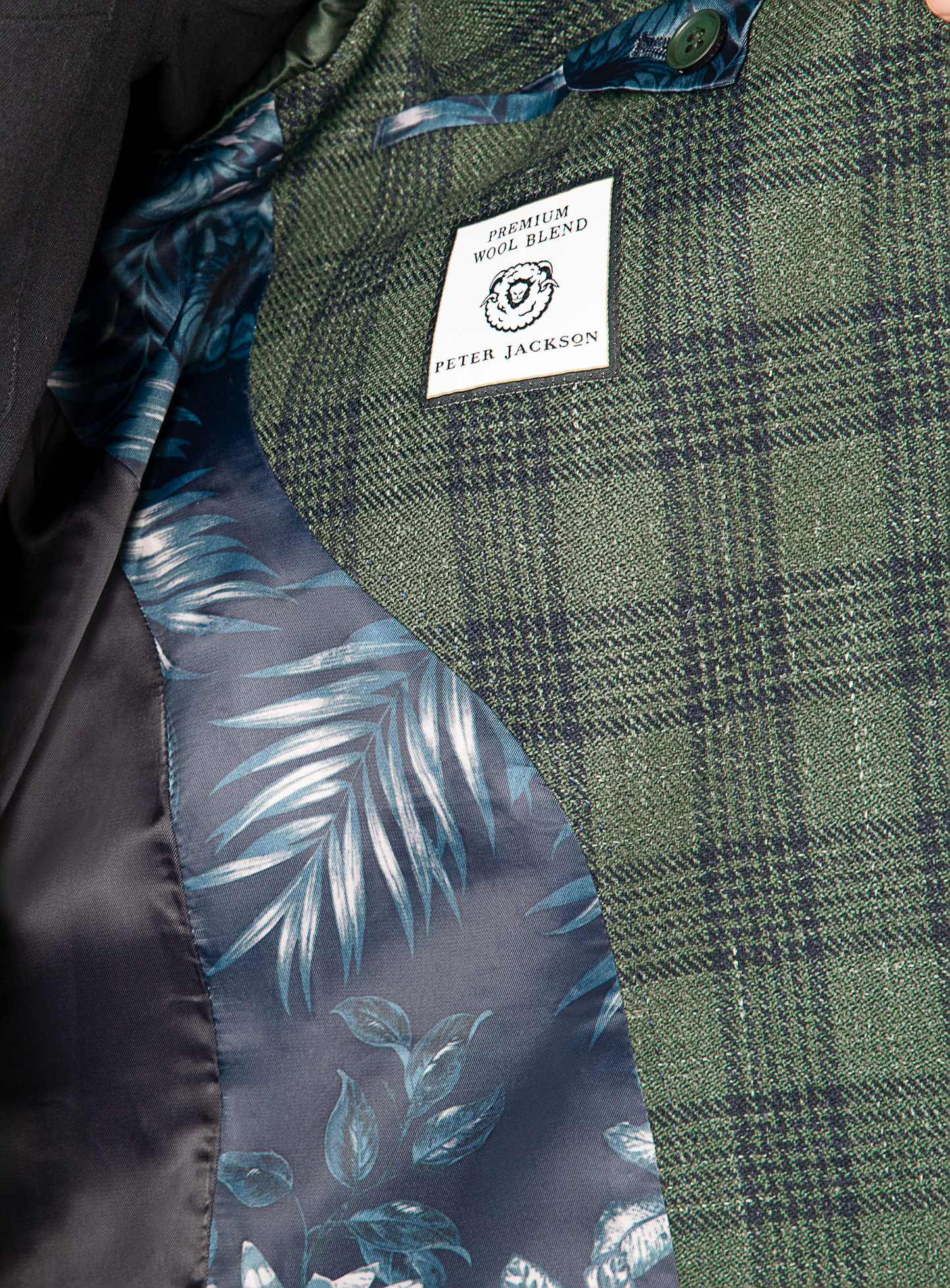 Liuzzo Green Linen Plaid Jacket