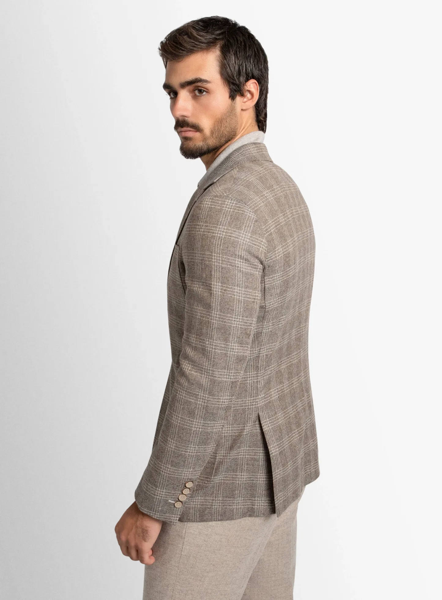 Varese Chocolate Plaid Jacket