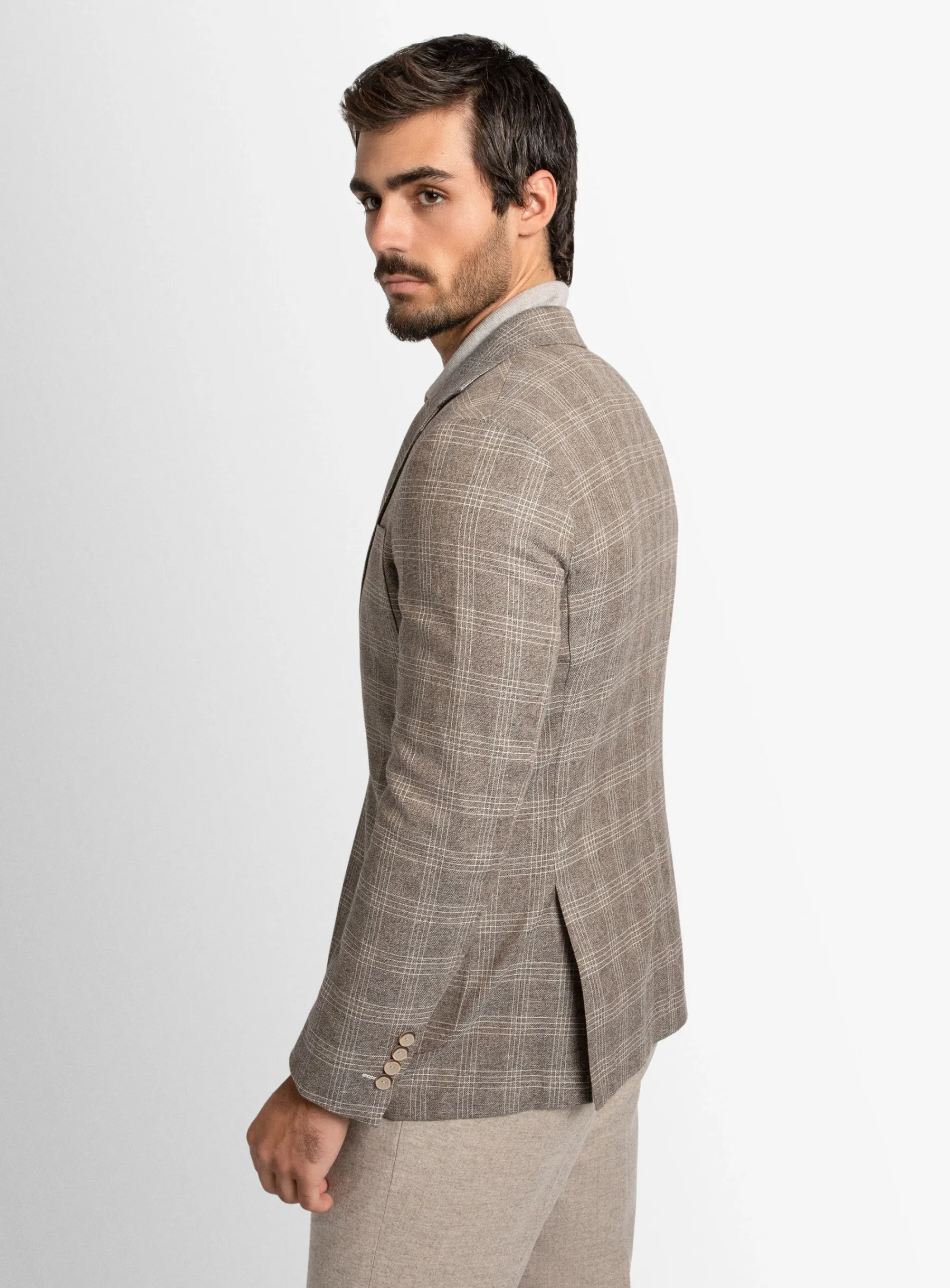 Varese Chocolate Plaid Jacket