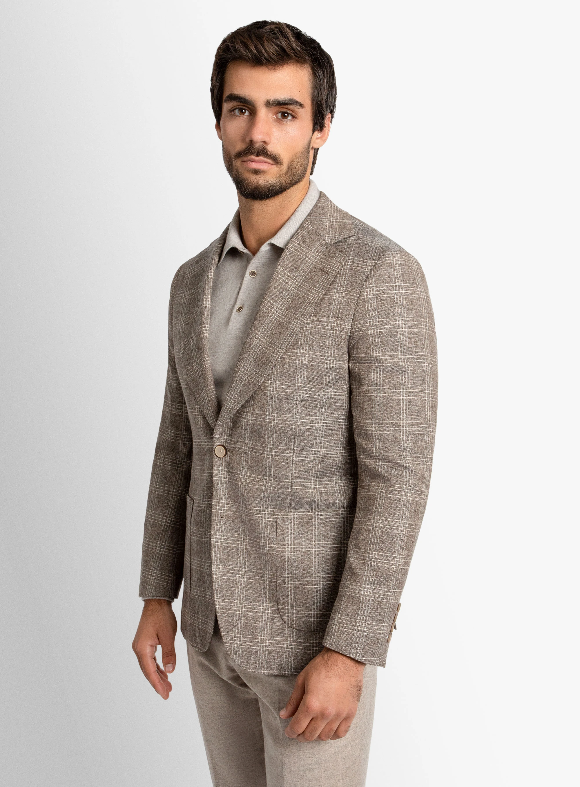 Varese Chocolate Plaid Jacket
