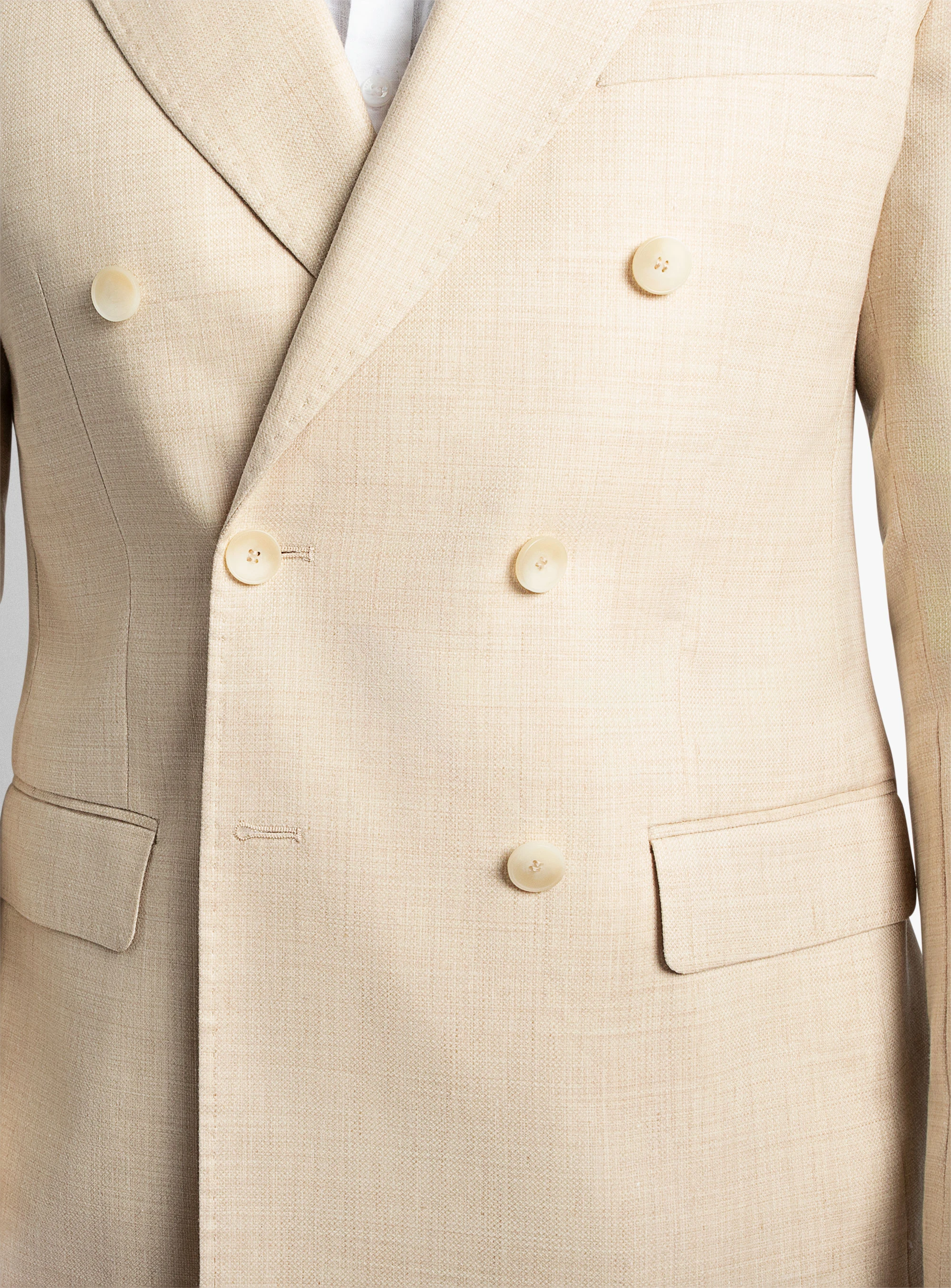 Tommaso Double Breasted Sand Texture Jacket