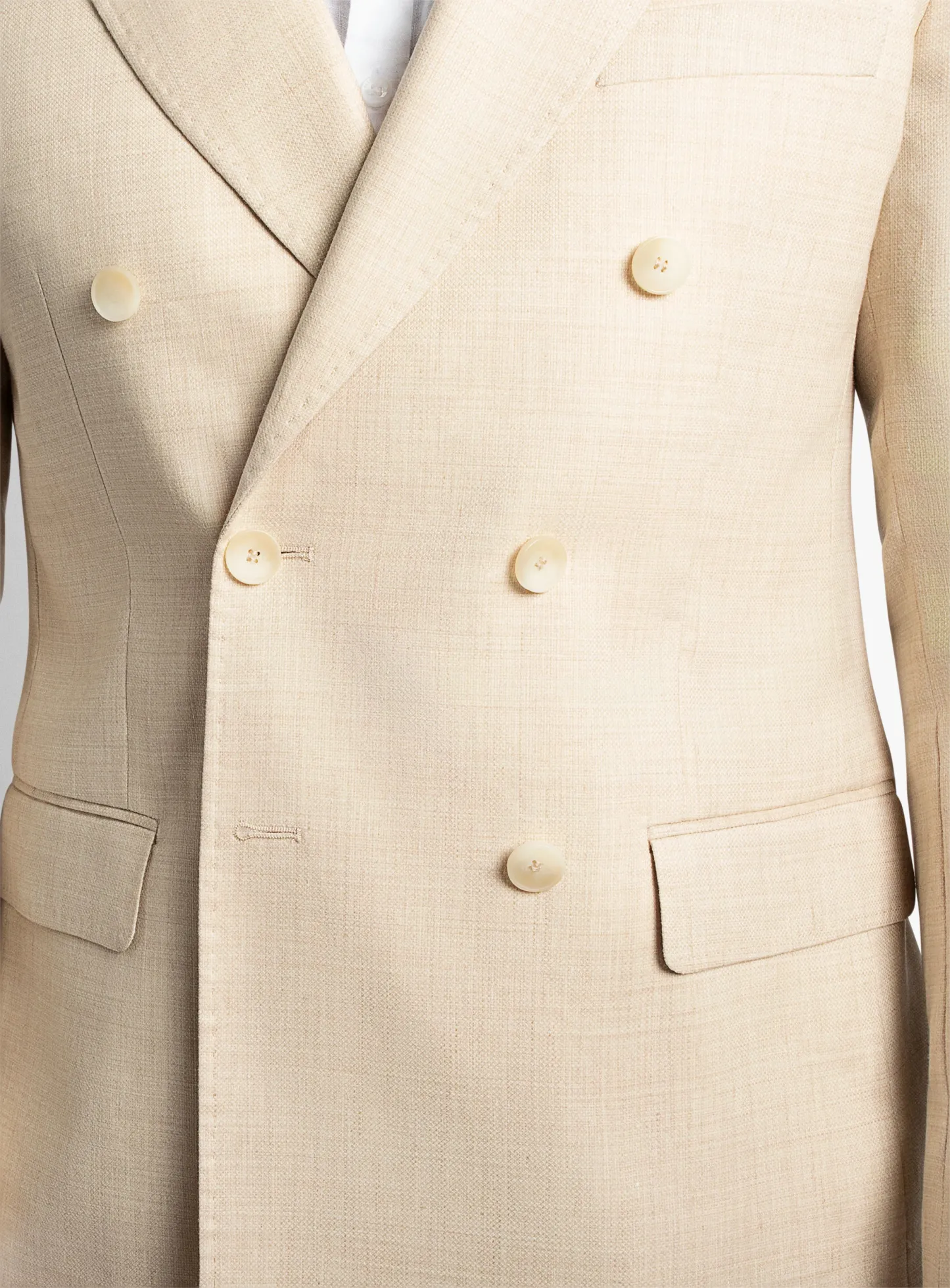 Tommaso Double Breasted Sand Texture Jacket
